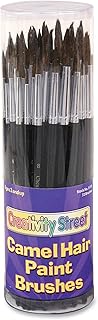 Creativity Street 5159 Camel Hair Paint Brush, Assorted, 72 per Set