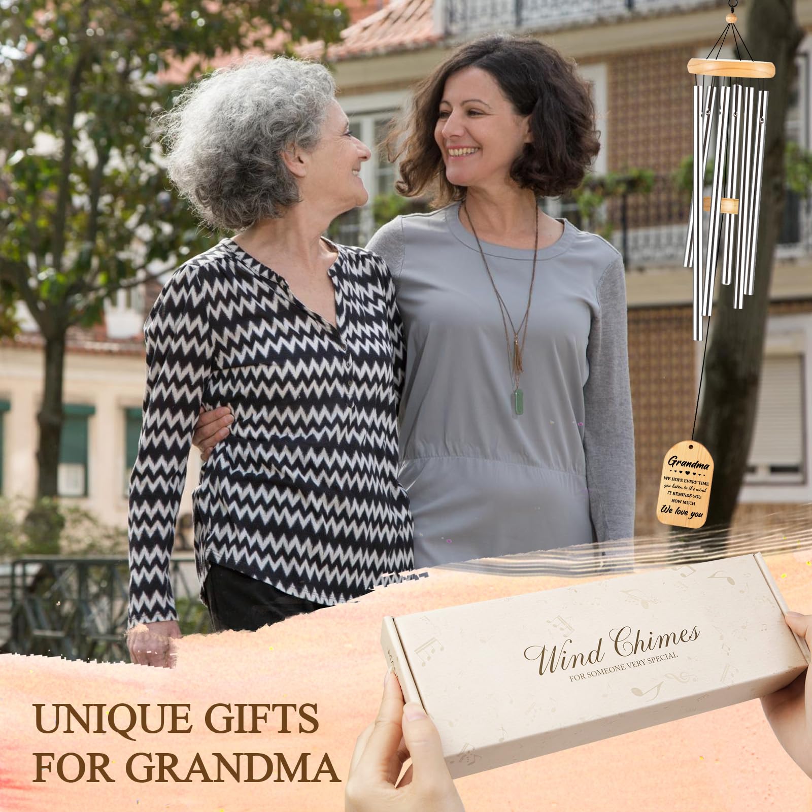 Gifts for Grandma, Grandma Birthday Gifts, Grandma Wind Chimes, Best Christmas Mothers Day Thanksgiving Present for Grandmother, Nana, Granny