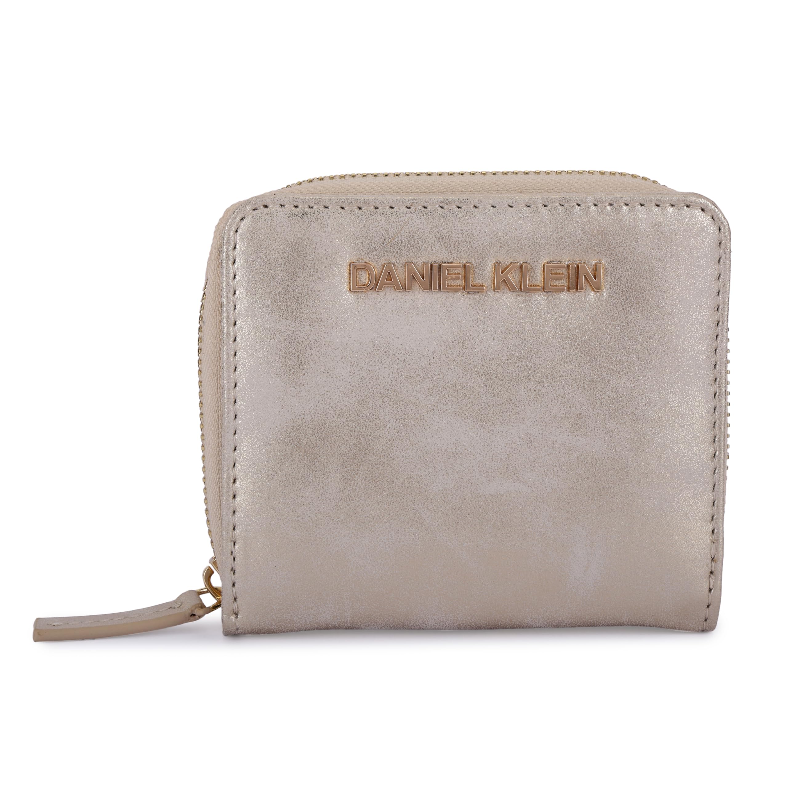 daniel klein Metallic Gold Zipped with Button Women’s Wallet-picture-35