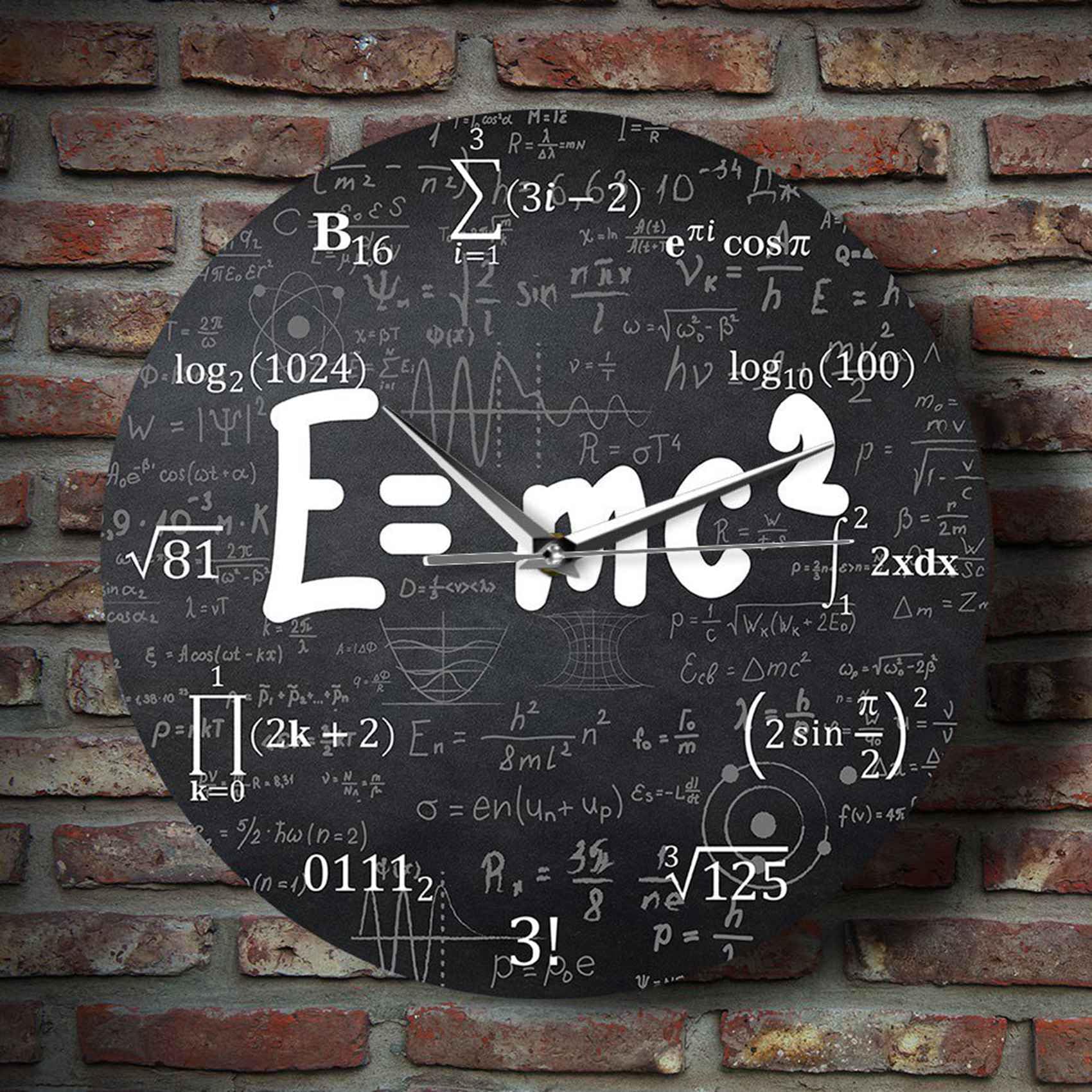 3 x teoria względności matematyka zegar ścienny naukowiec fizyka nauczyciel szkoła klasa dekoracja