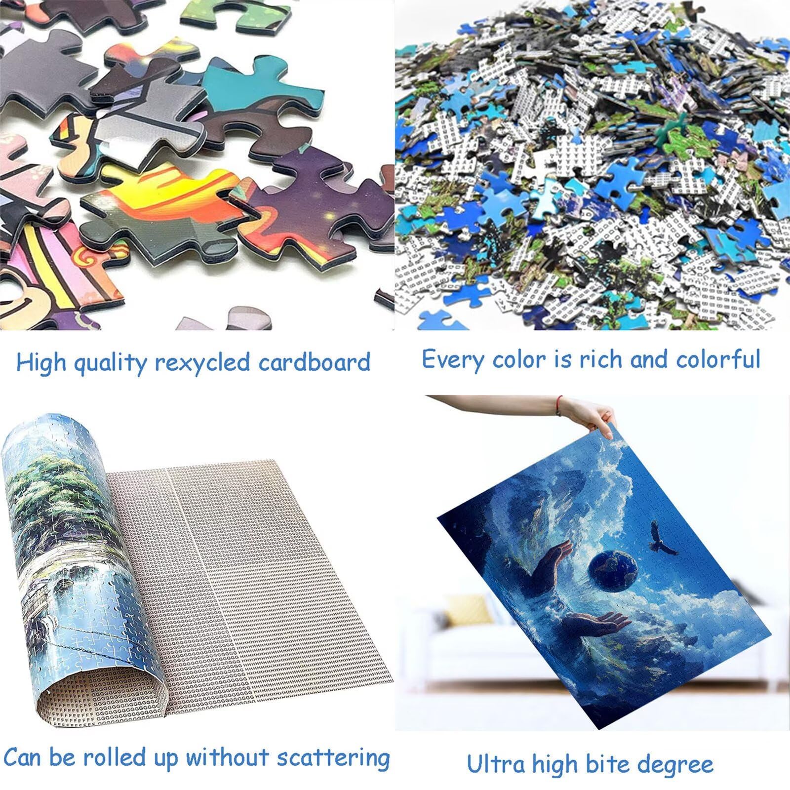 Puzzle 2000 elementów Ziemia Dorosły Góry 100 x 70 cm Rzemiosło Klasyczne 3D Drewniana układanka do rodzinnych gier aktywności, układanka do samodzielnego wykonania nawet do dekoracji ścian domu