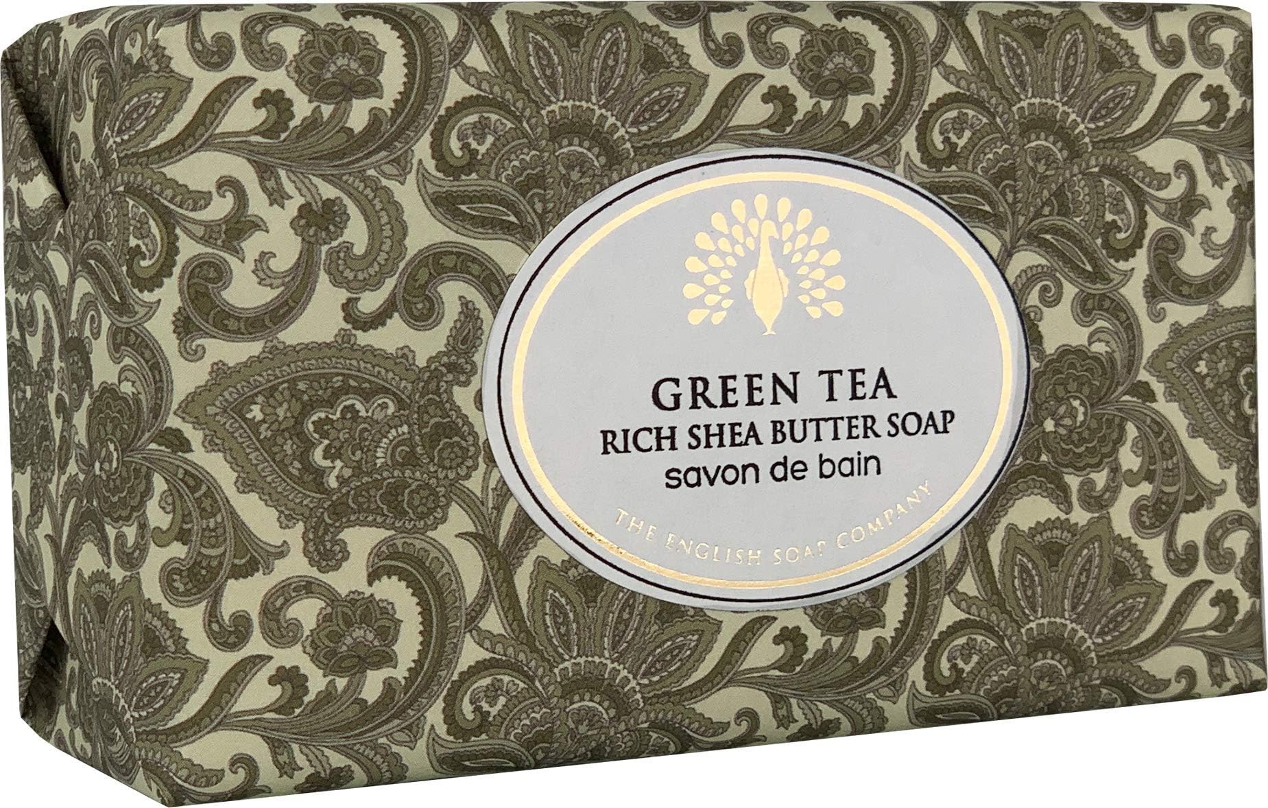 The English Soap CompanyVintage Wrapped Shea Butter Soap, Green Tea, 200g