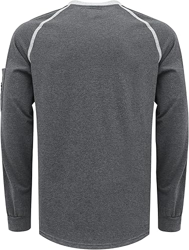 Miniatura 48 de BOCOMAL FR Shirts - Camisa ligera de 5.5 onzas de manga corta y resistente al fuego/ignífuga Gris jaspeado,Gris jaspeado oscuro,marino,Gris,Rojo