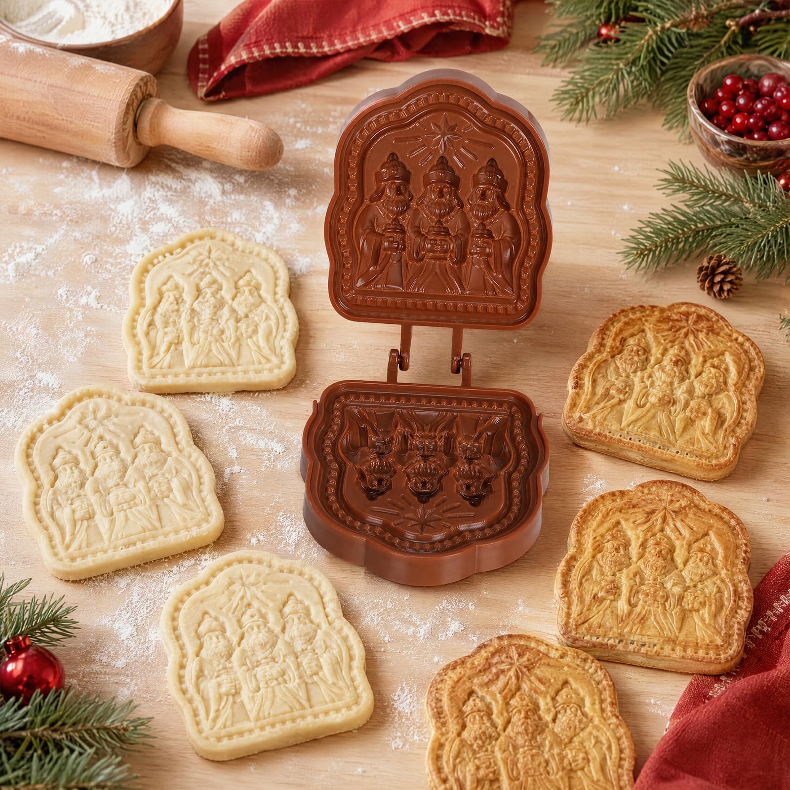 Generic Mini Pie Set 3D Faith Christmas Hand Pie Cutter Pastry (6Pcs)