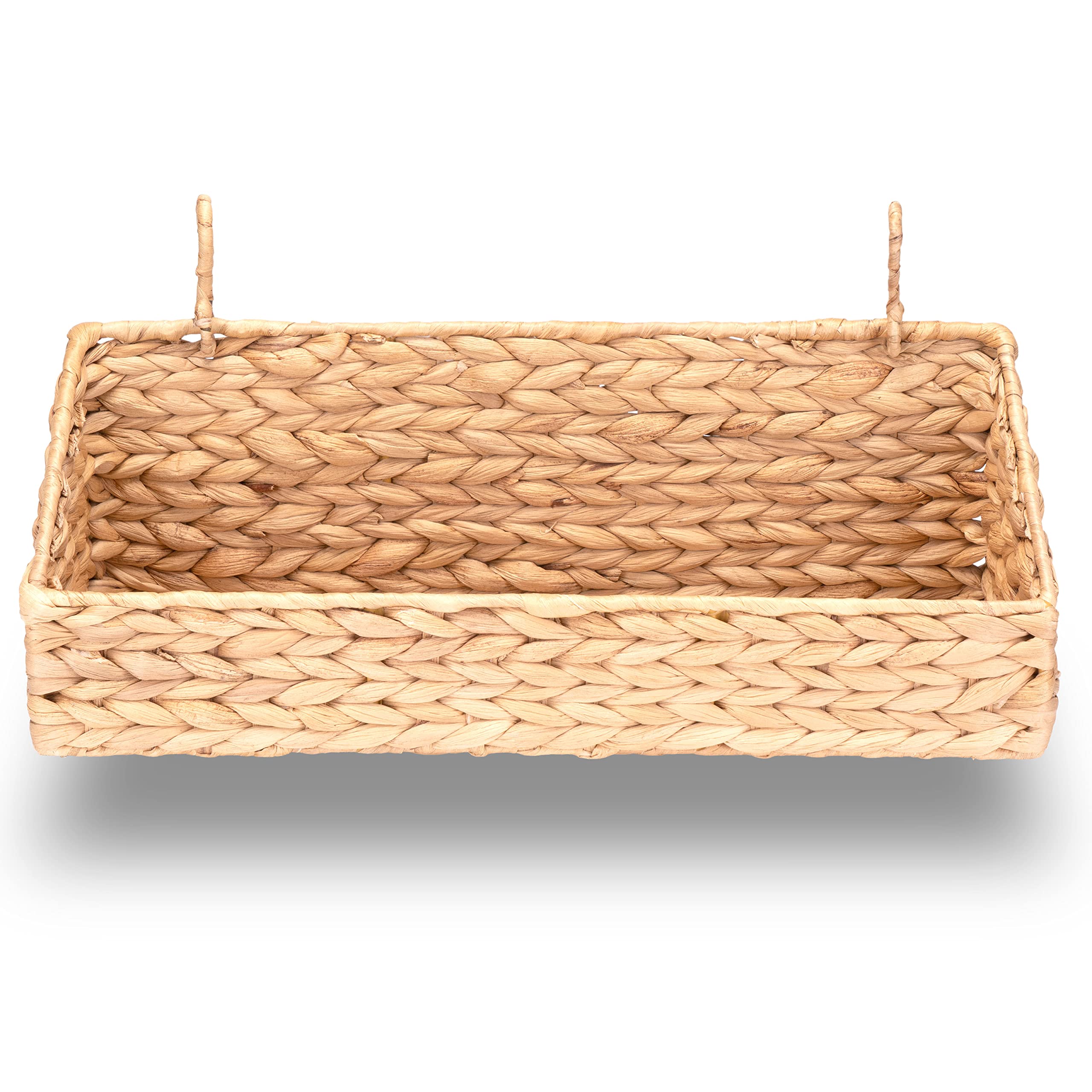 Cesti Intrecciati Da Parete In Rattan Sintetico, 2 Pezzi Di Diverse Misure, Per Organizzare Cucina, Giardino E Soggiorno