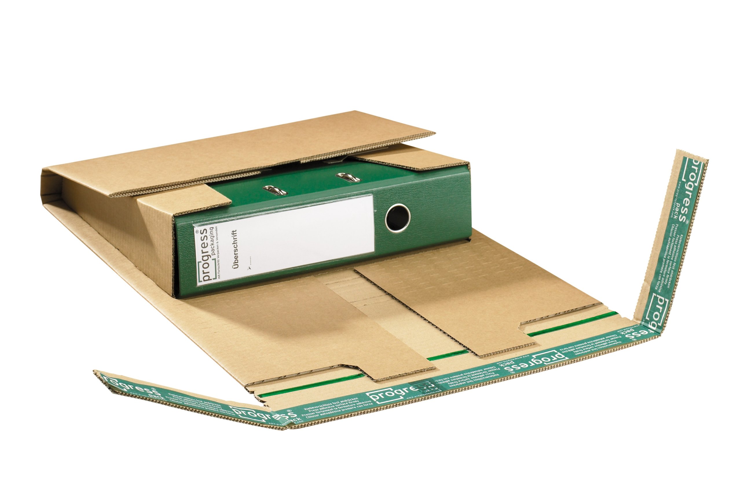 Ordnerversandverpackung Premium PP B03.05 aus doppelter Wellpappe, 320 x 290 x bis 80 mm, 20-er Pack, braun