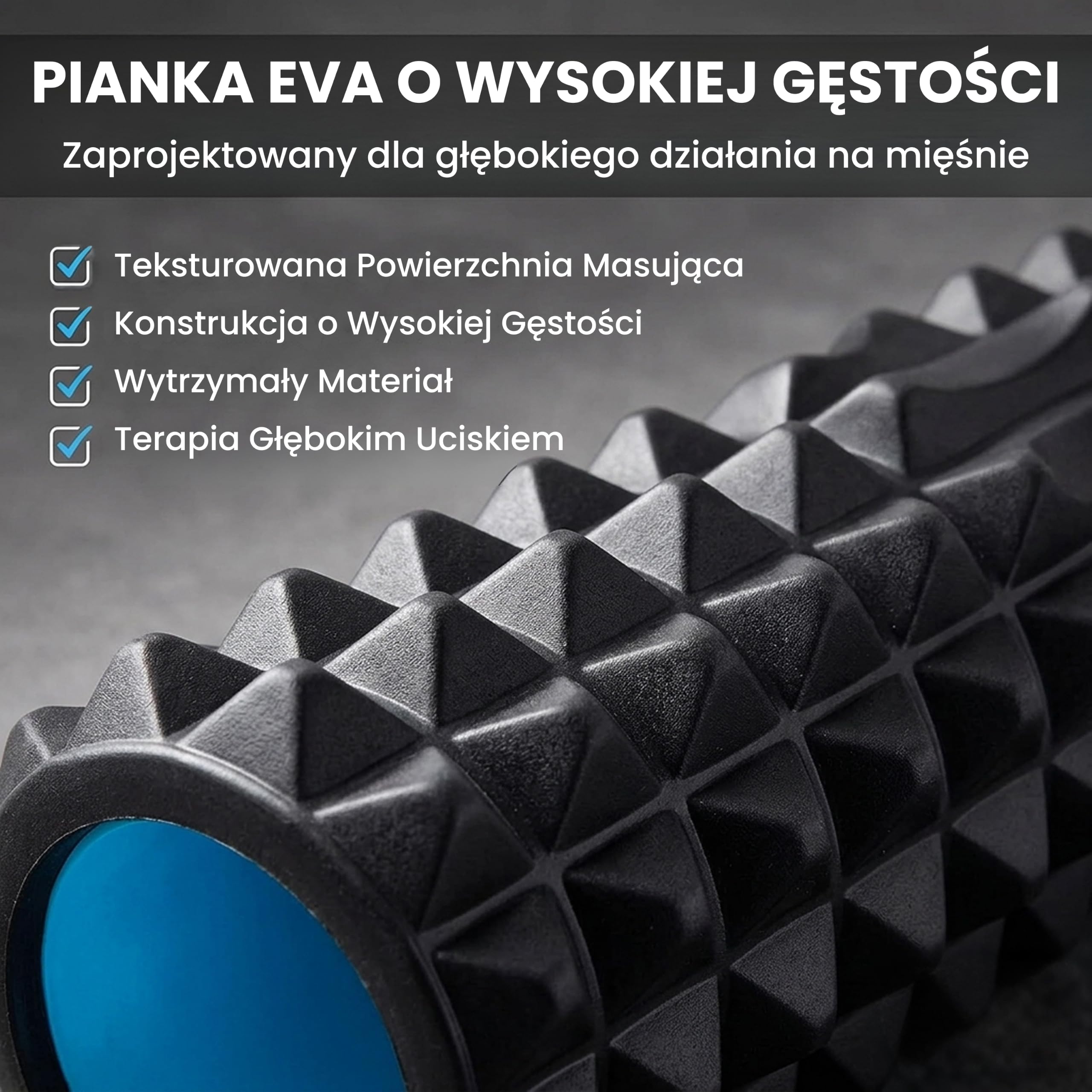 Fitem Zestaw do masażu wałkiem piankowym, wałek do masażu pleców i mięśni, pomaga złagodzić ból pleców, ból mięśni i punkty spustowe, wspomaga regenerację i dobre samopoczucie