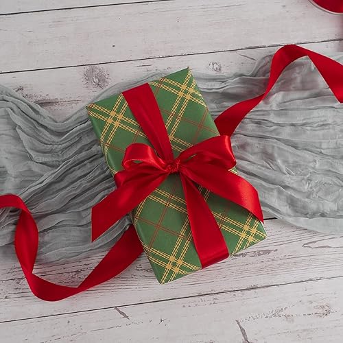 Vista 837 de MEEDEE Orange Satin Ribbon - 1.5 inch Double Faced Satin Ribbon, 50 Yards - Neon Tangerine - For Christmas, Thanksgiving, Halloween, Weddings