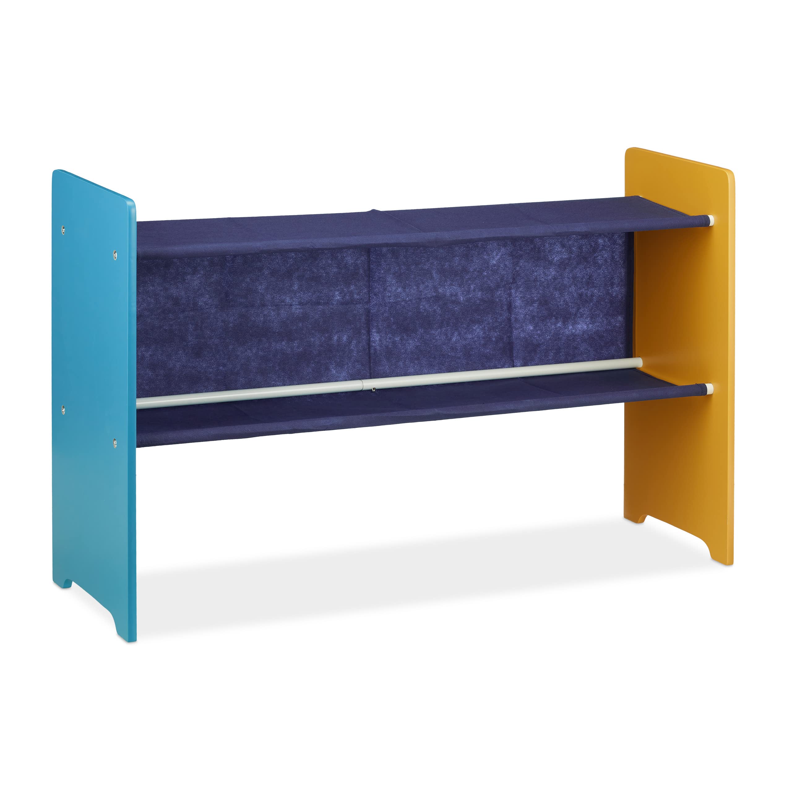 Relaxdays Estantería Infantil con 9 Cajas de Tela, Diseño de Monstruos, 70x92,5x30cm, Cajonera para Juguetes, Multicolor