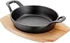 Judge Sizzle & Serve Gratin Dish, Cast Iron Skillet with Wooden Serving Stand, Induction Ready 15cm