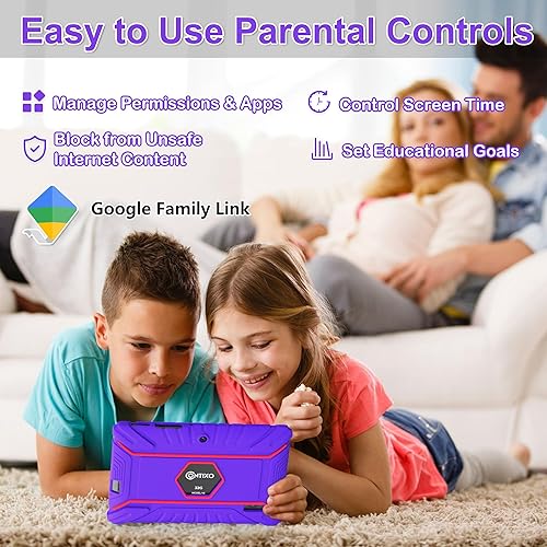 Miniatura 4 de Contixo Paquete de tableta de aprendizaje para niños de 7 pulgadas, exclusivo de 50 libros de cuentos de Disney (valor de $200), auriculares,