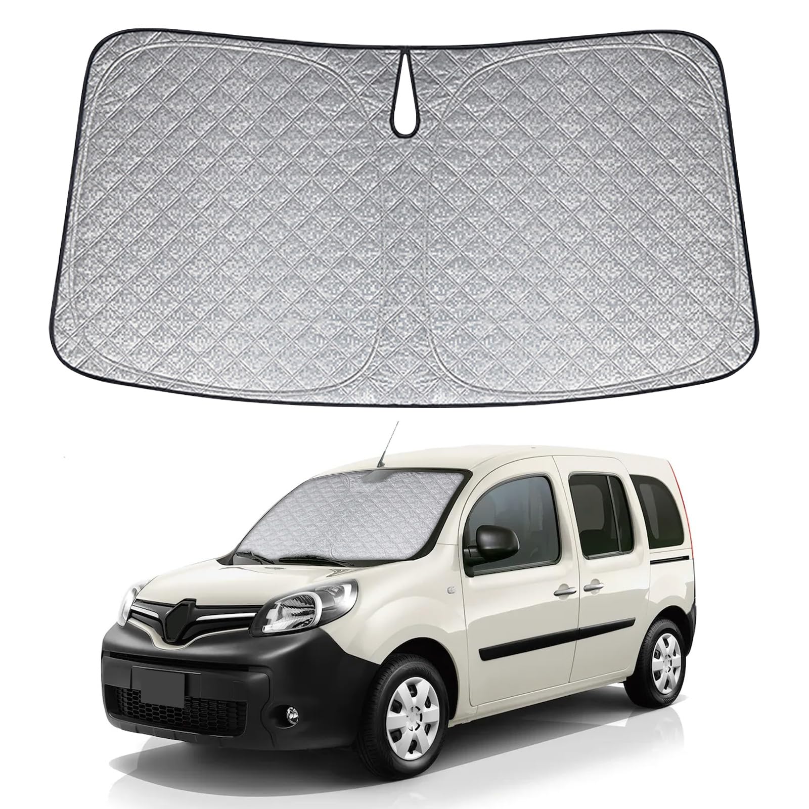 Pare Soleil Voiture Pare Brise Avant Pliable pour R-enault Kangoo II X61 2007-2021, Couverture Pare Brise Voiture, Protège Pare-Soleil Intérieur Contre Les Rayons UV