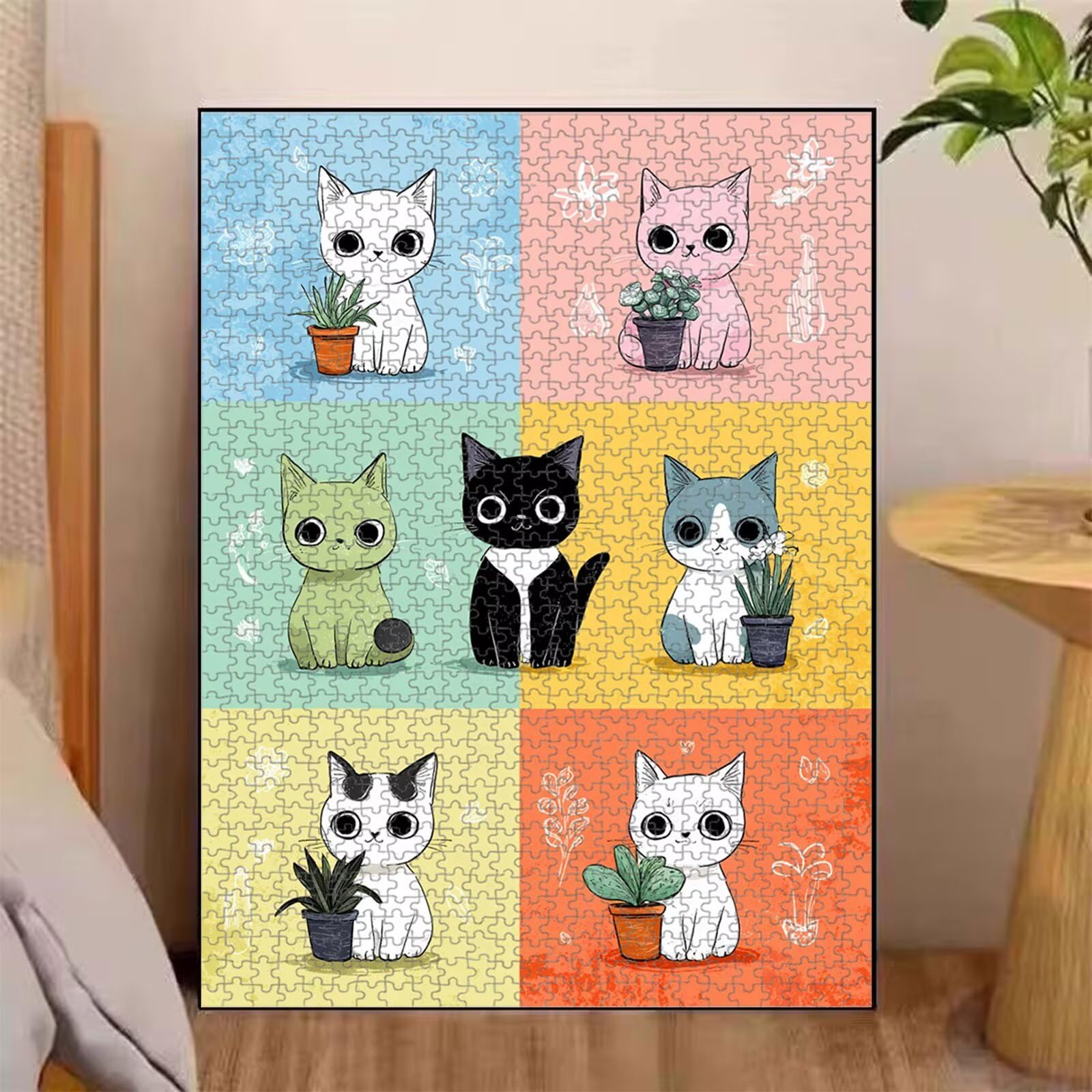 Puzzle 4000 sztuk kreskówka i kot trwałe drewniane puzzle 1T #2510