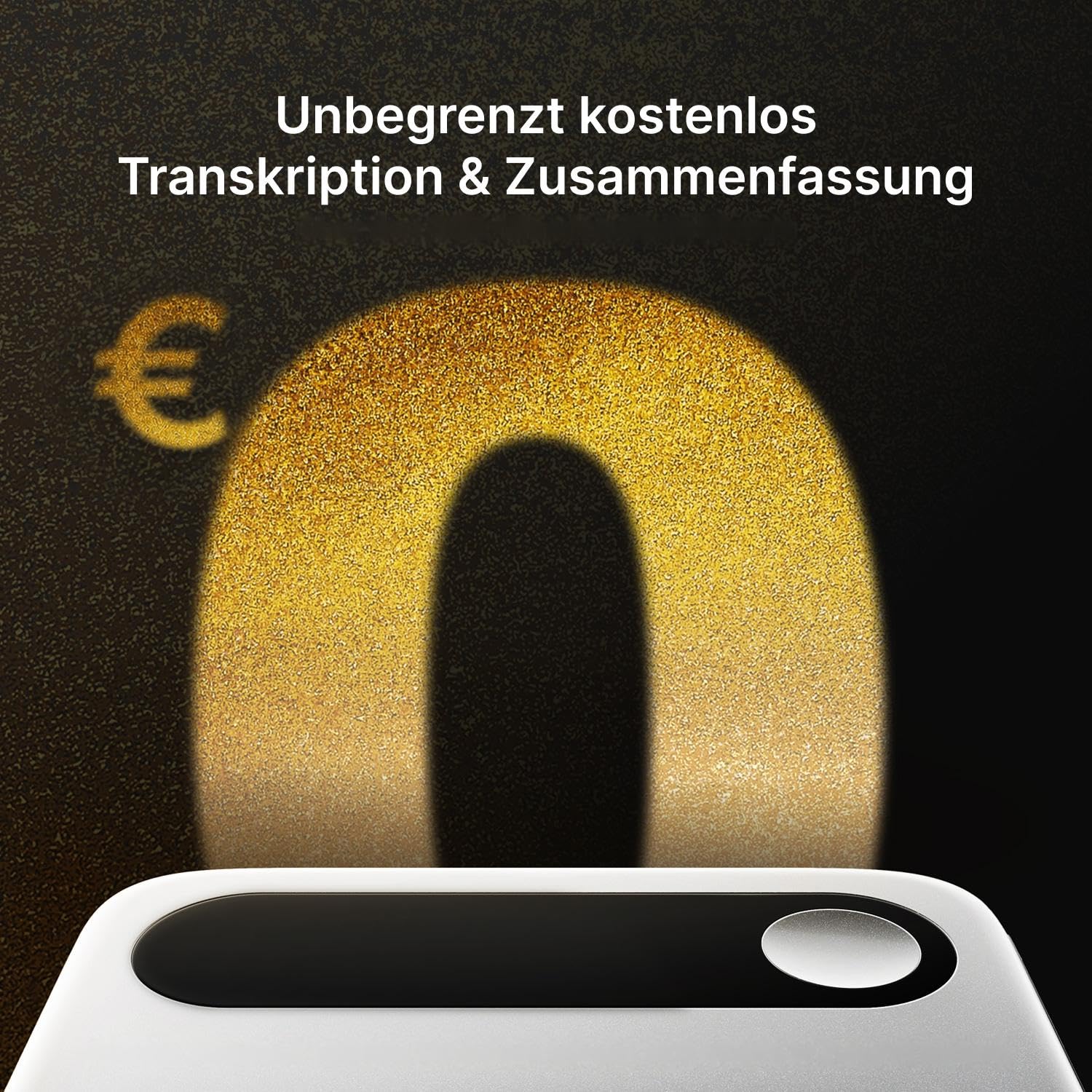 Comulytic KI Diktiergerät mit Unbegrenzter Transkription & Zusammenfassen | Digitales Diktiergerät mit Schreibfunktion, 113 Sprachen, Aufnahmegerät für Meetings Vorlesungen Interviews, Silber
