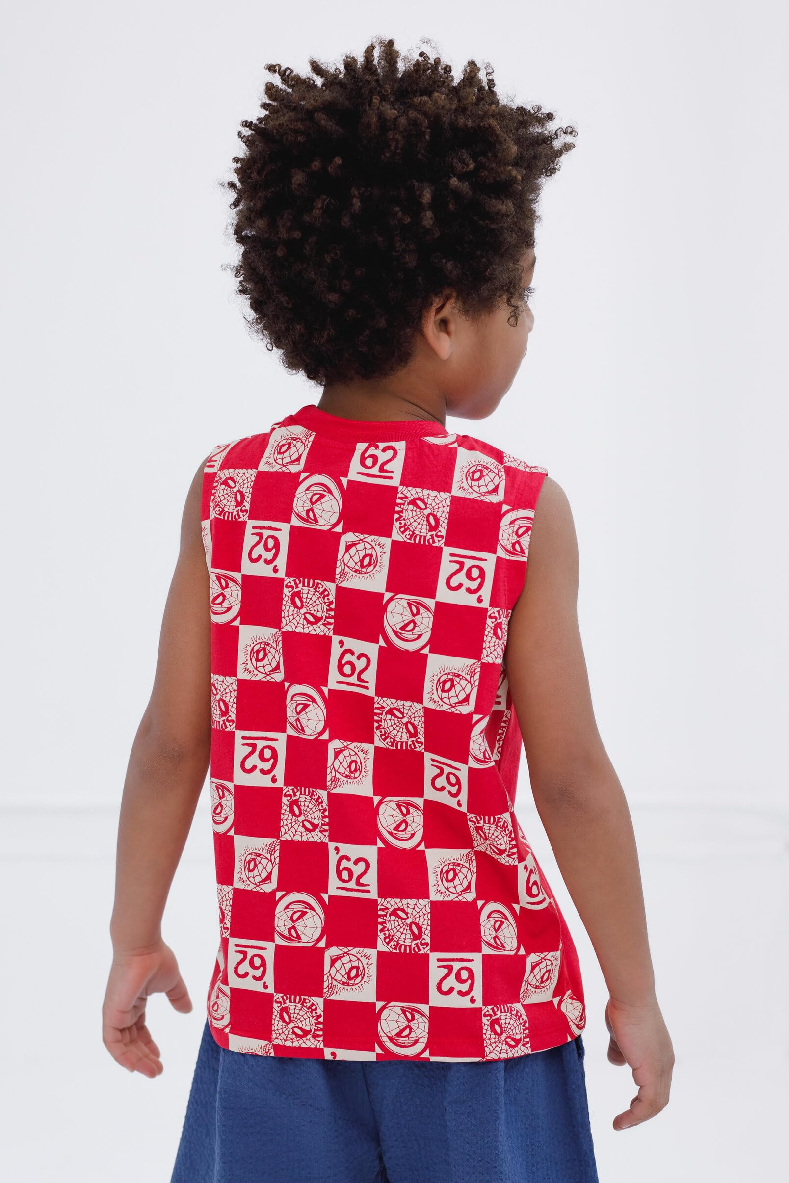Marvel Spider-Man - Completo con canottiera e pantaloncini, taglie da bambino a bambino grande (2T - 14-16)