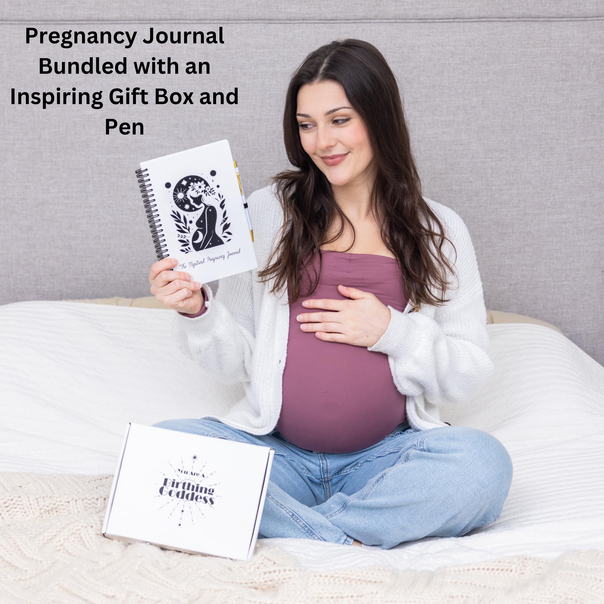 The Mystical Pregnancy Journal & Memory Book - Positive Affirmations Hardcover Pregnancy Book, Pregnancy Planner, Pregnancy Journals for Moms, Baby Memory Book, Gifts for Expecting Mothers