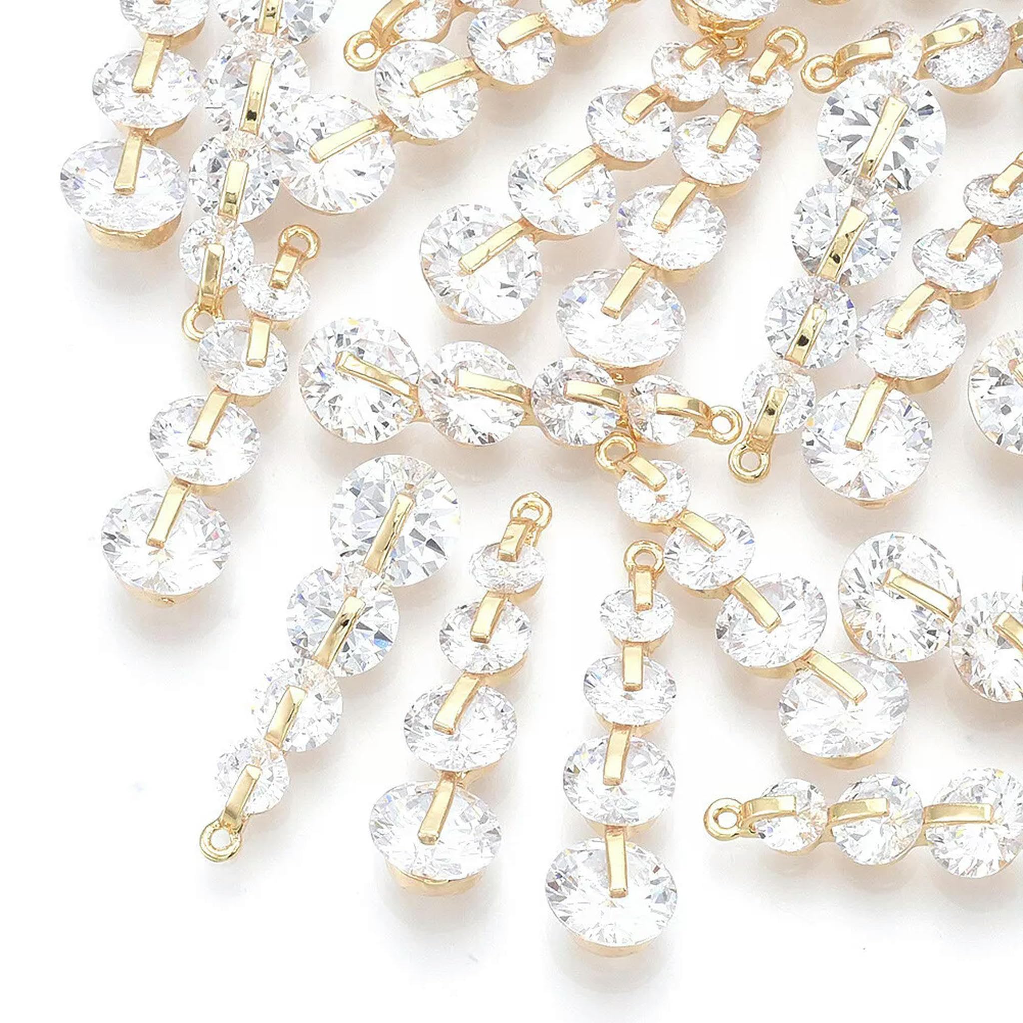 Pendentifs laiton plaqué or et zircone pour fabriquer un cadeau unique