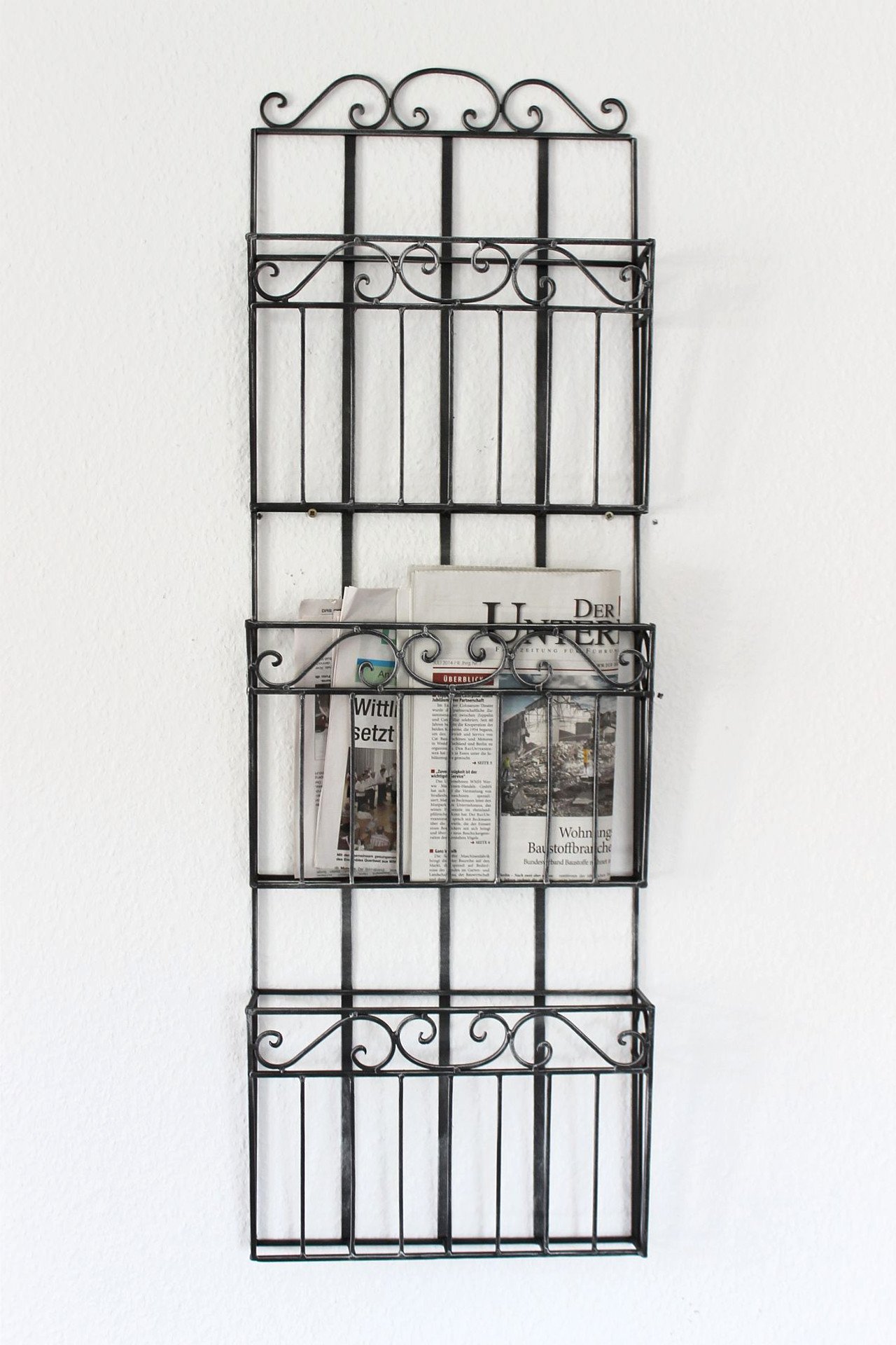 DanDiBo Wandregal Zeitungsständer 09911 Magazinhalter 101 cm Küchenregal Zeitungshalter