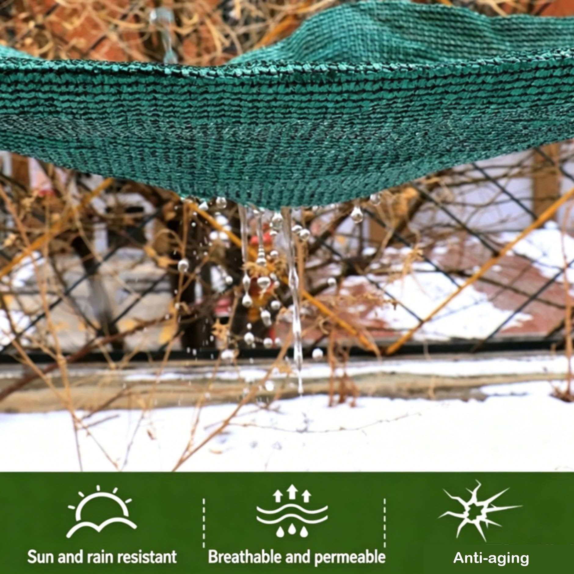 Malla de sombreo 70%,Verde Tela de Sombra HDPE para Exterior Reutilizable | personalizable invernadero, pérgola, jardín, gallinero protección UV, transpirable
