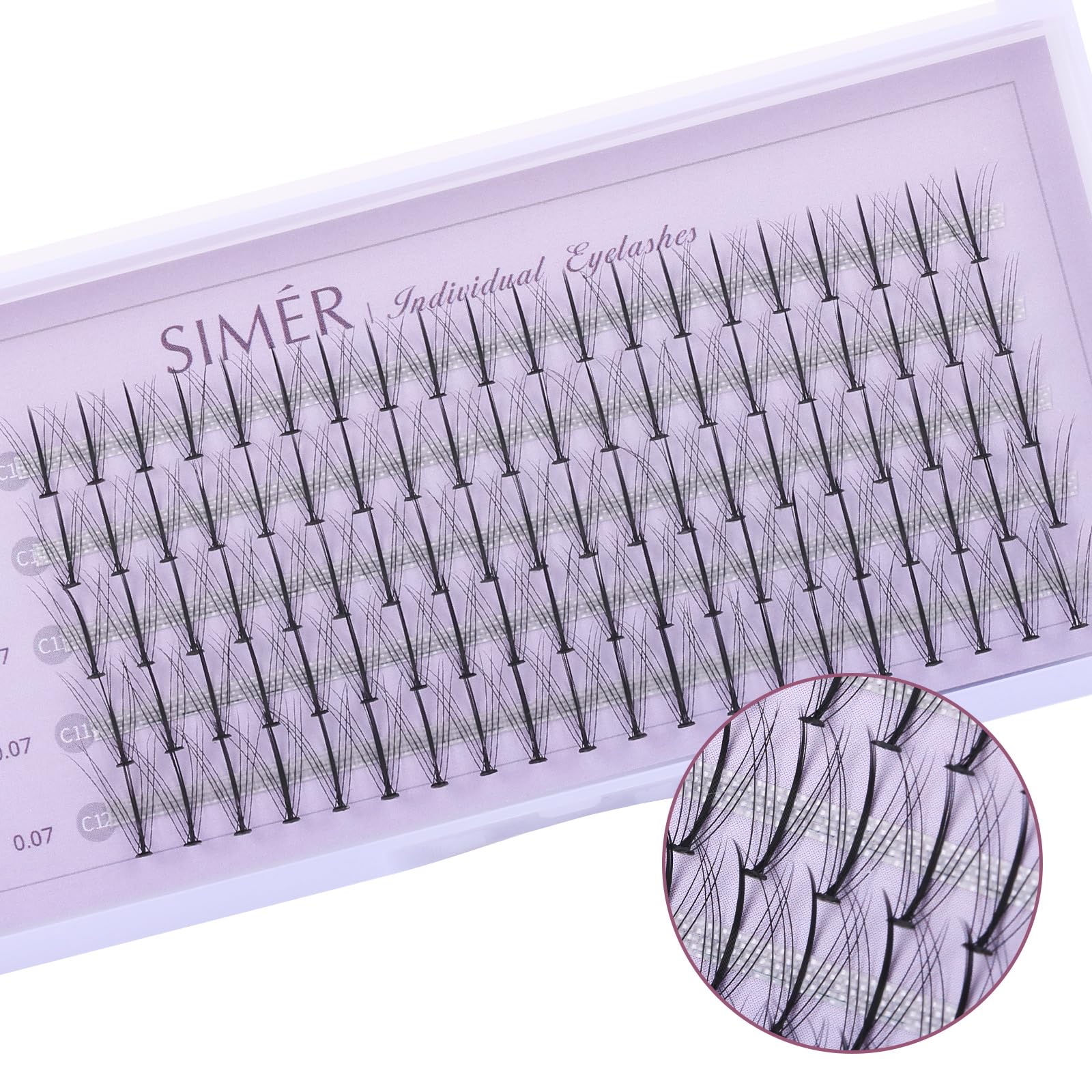 Individual Lashes 100 Clusters Eyelashes Extensions C Curl Natural Fairy Manga Lashes 10-12mm Mixed Lashes Clusters DIY at Home