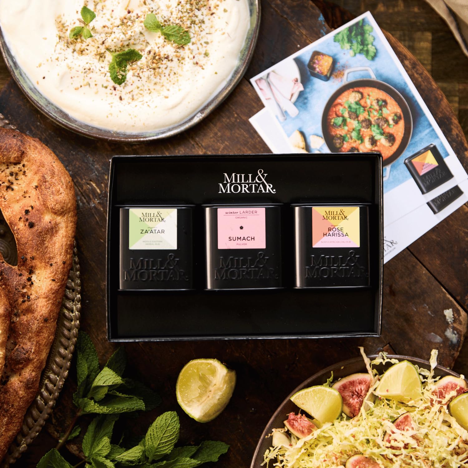 Mill & Mortar BIO Levante Gewürz-Geschenkset, Rose Harissa, Za’atar & Sumach