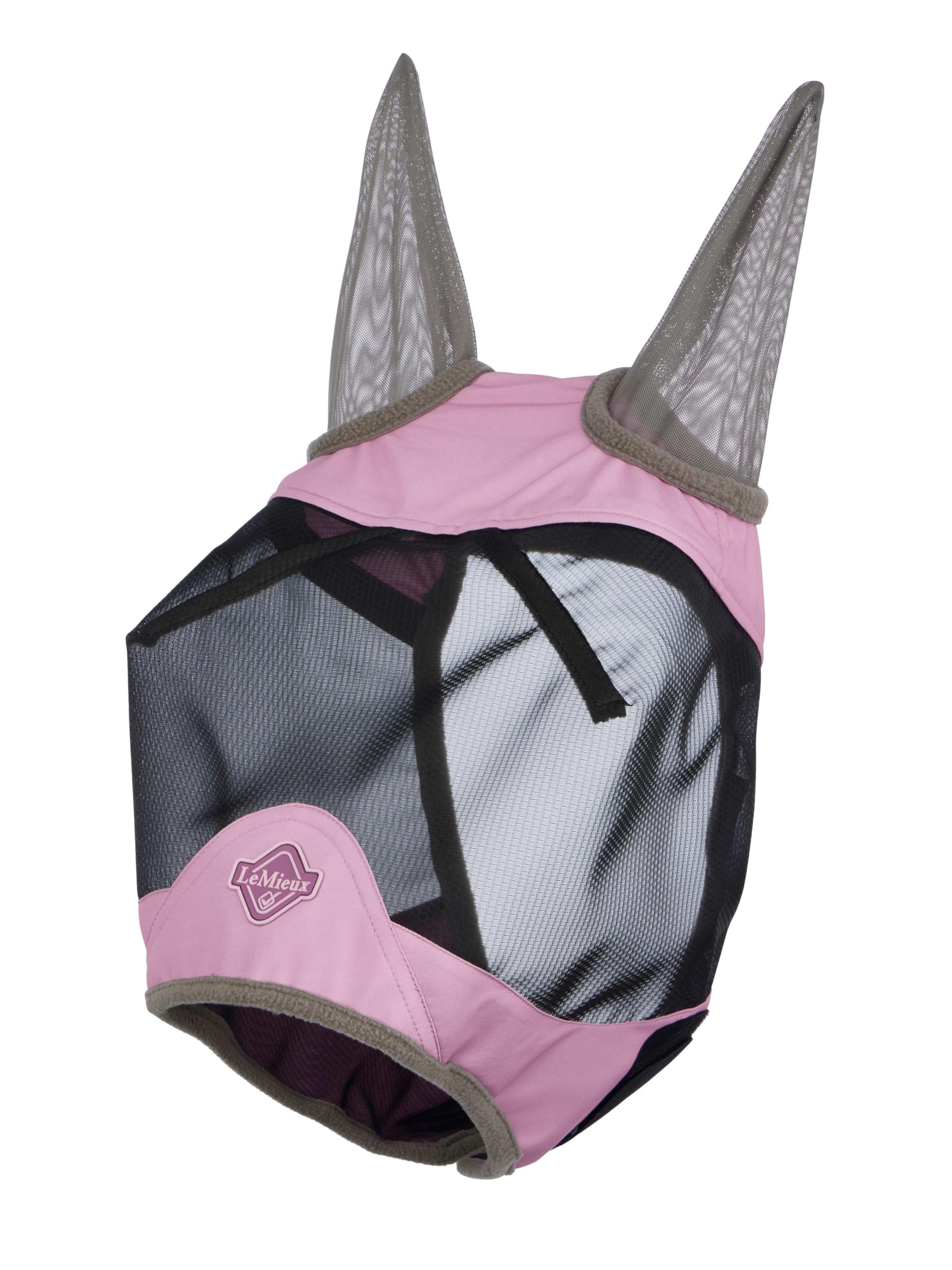 LeMieux Visor-Tek Halbfliegenmaske – atmungsaktives schwarzes UV-Netz – weiche Futterstreifen – Fondant – klein