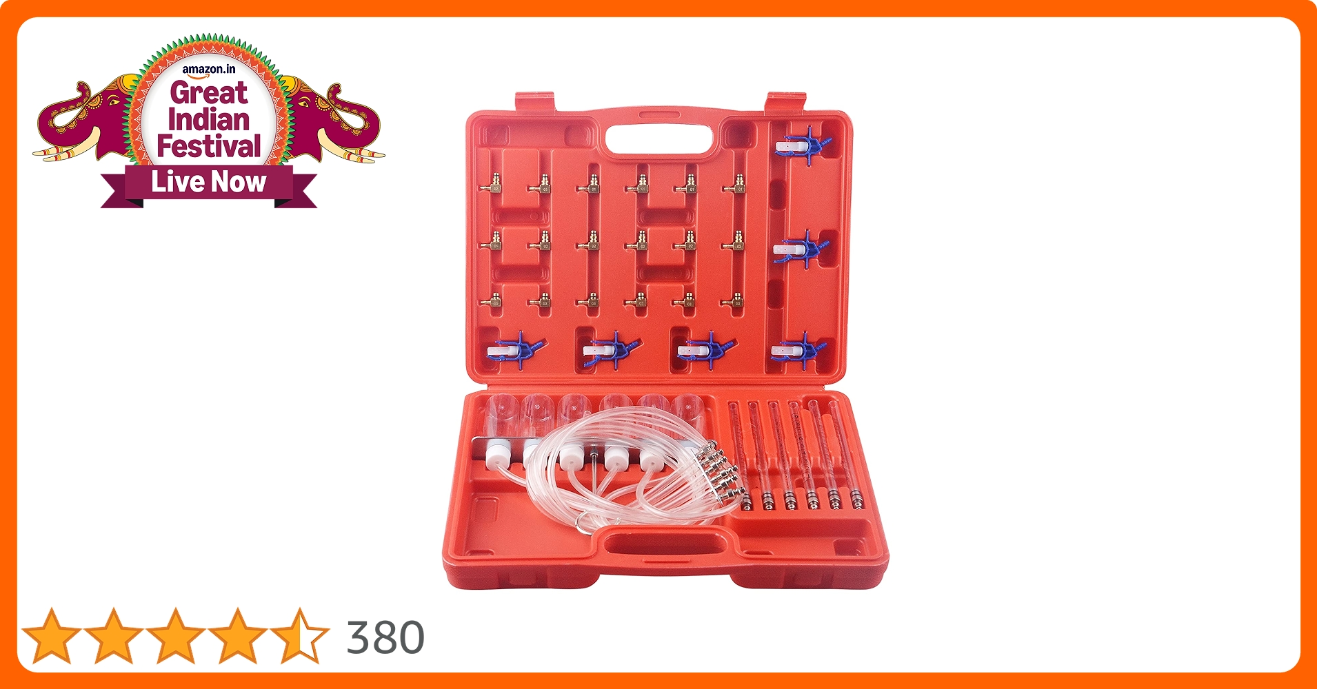 6 Cylinder Diesel Injector Flow Meter Adaptor Set Common Rail Leak Off Tester Common Rail