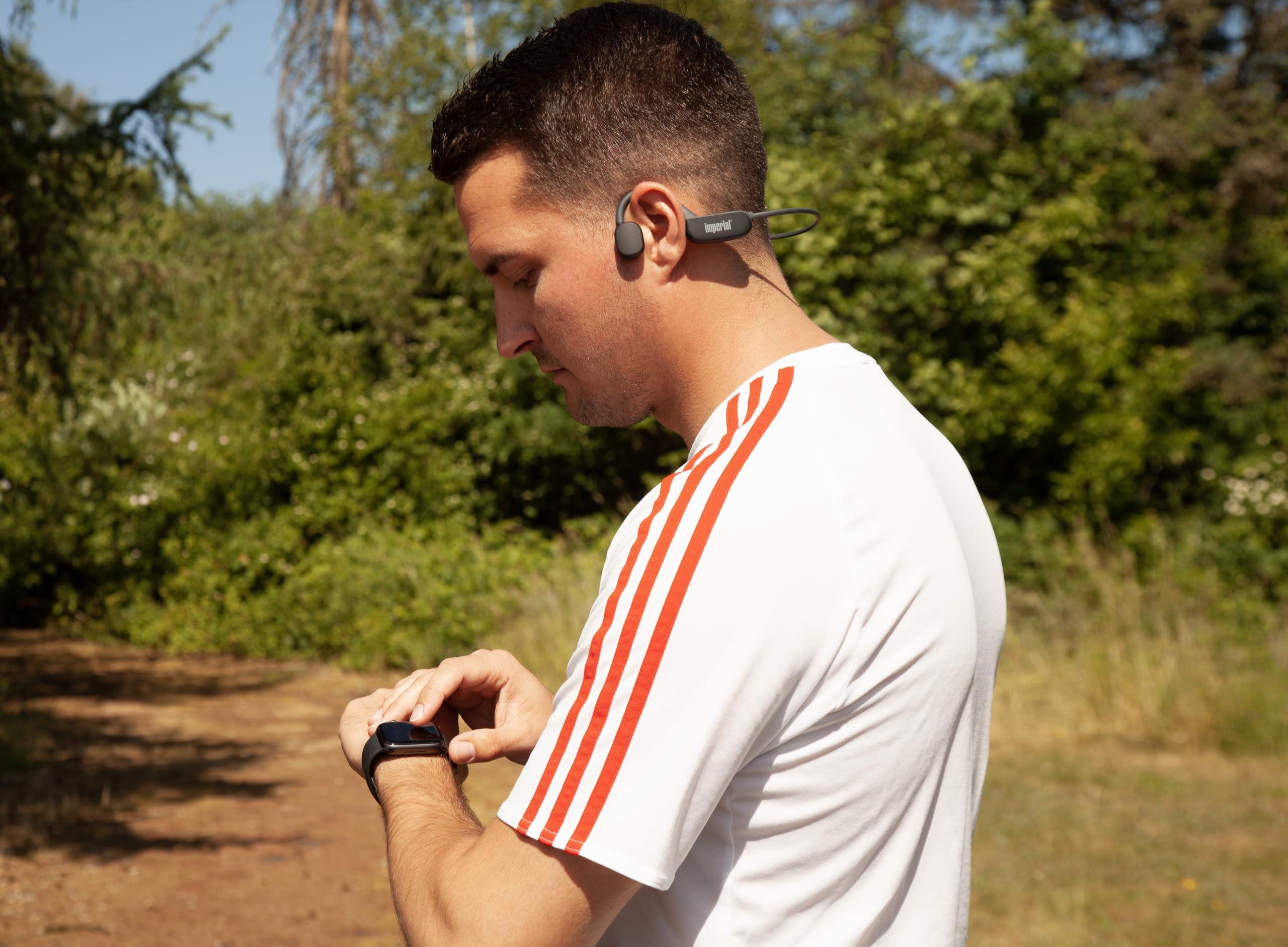 Imperial bluTC Active 2 – Knochenschall Kopfhörer (Bone Conduction, Bluetooth 5.3, 32 GB Speicher, 11 Stunden Spielzeit, Schweißresistent) – Schwarz