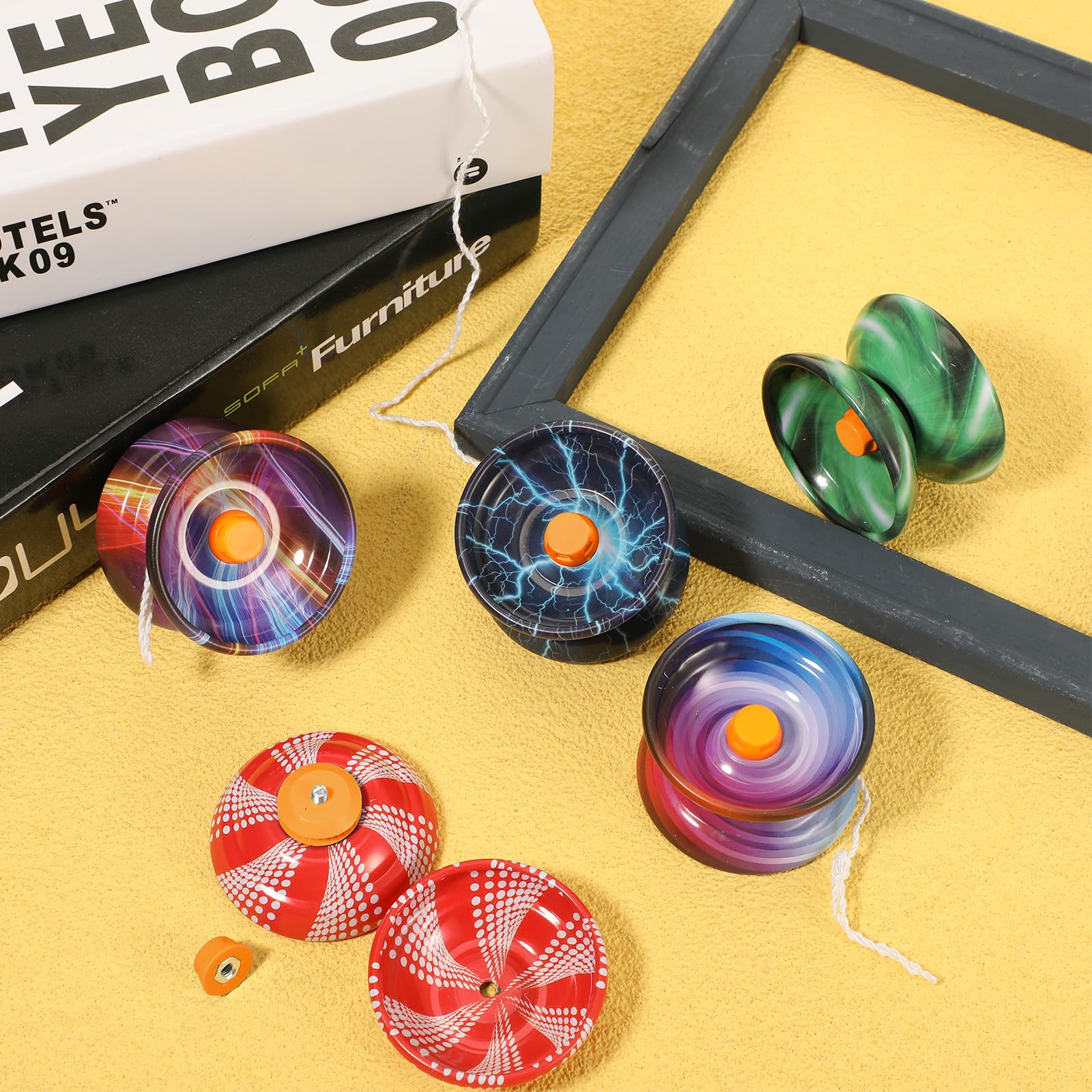 Lenwen 30 piezas de aleación de metal Yo Yo Responsive Yoyo colorido truco Yoyo bola sensible para principiantes, adultos jugadores, 5 estilos