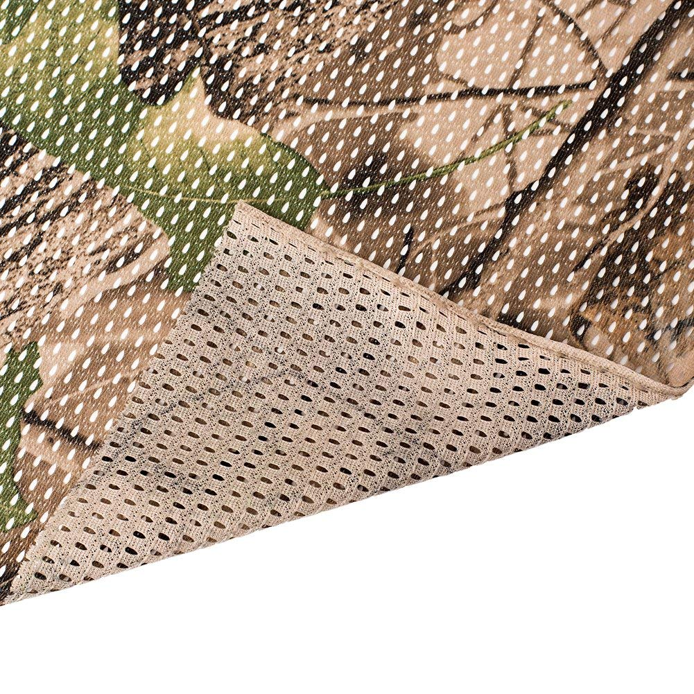 LOOGU arpillera de camuflaje, tela de malla para protección solar de camuflaje de privacidad, cubierta de red de camuflaje, arpillera para jardín, camping, caza, persianas - varios tamaños y diseños