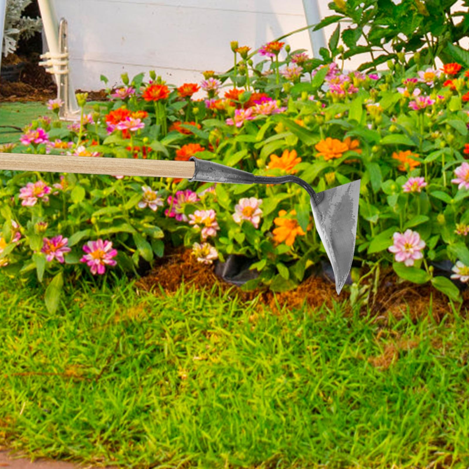 TOYANDONA Zappetta da Giardino in Acciaio Inox, Testa per Zappetta da Orto, Nera, Resistente alla Deformazione, Giunti Robusti, per e Vivai, per Appassionati di Giardinaggio