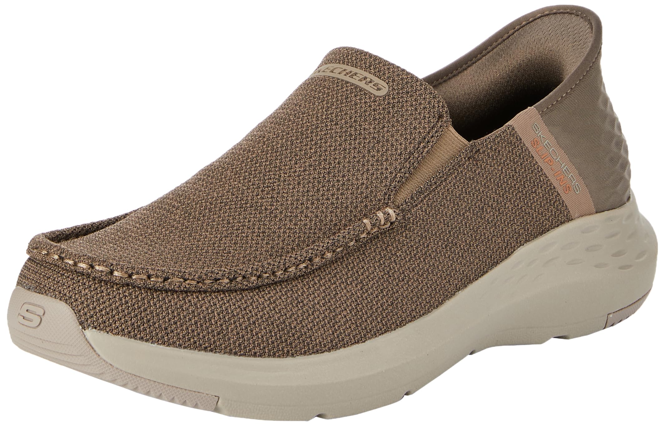 Skechers Men's Parson - Ralven Hands Free Slip-in Men's Casual, Beige, 10, Medium, US