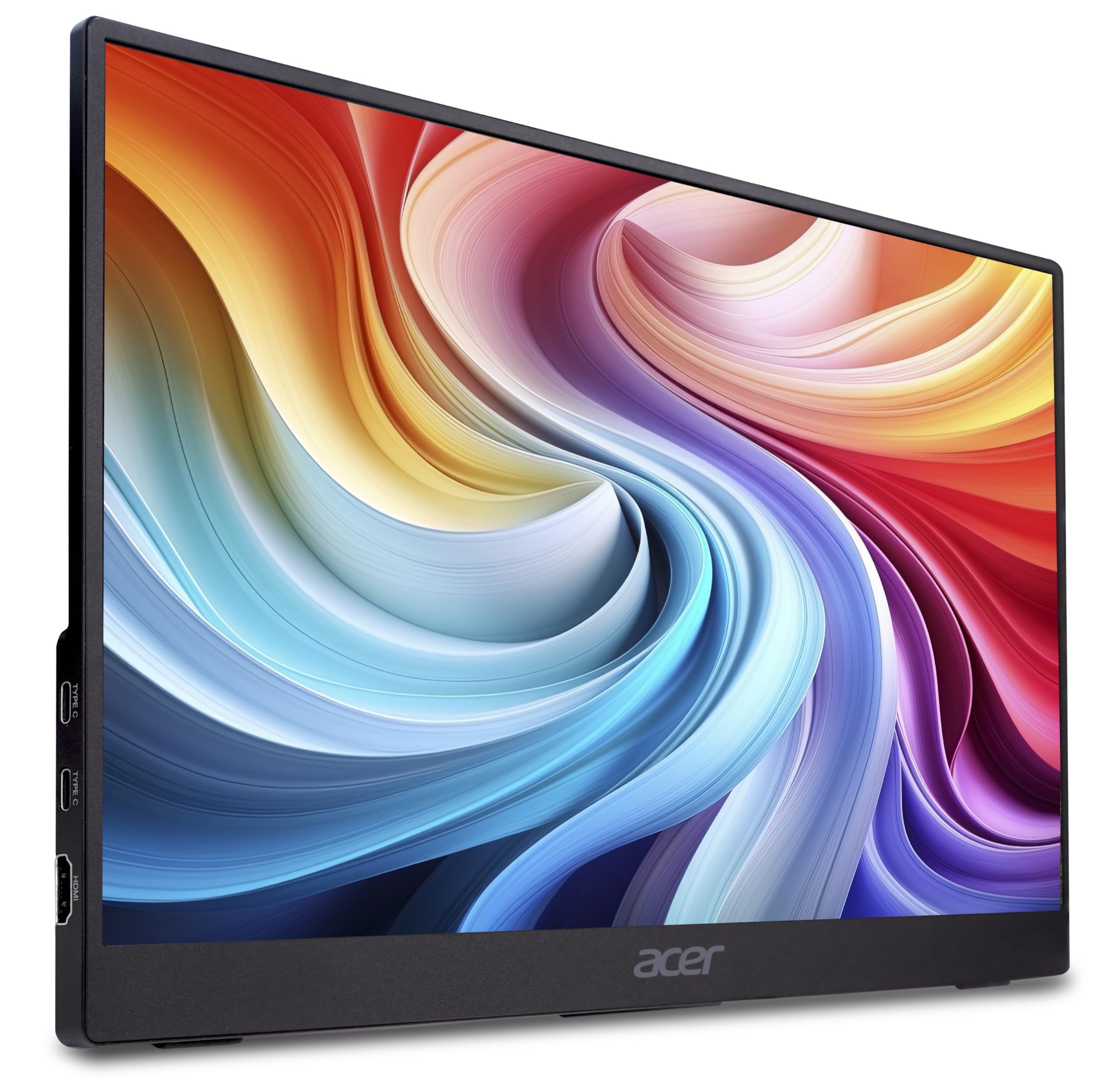 Acer, PM1, Tragbarer Monitor, 15,6 Zoll, Full HD IPS Display, 60 Hz, 4 ms, AdaptiveSync, HDMI 1.4, 2 x USB Typ C, Schwarz