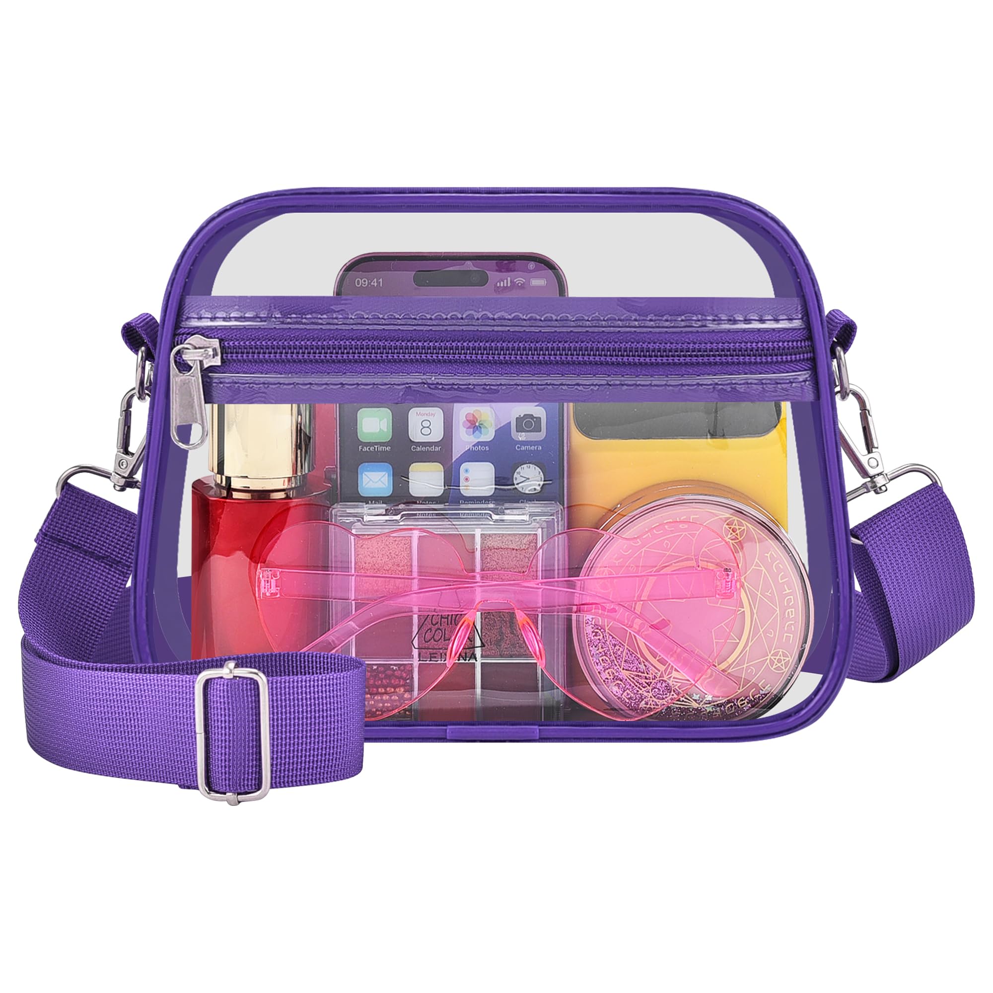Oraben Clear Bag for Stadium Events Clear Purse Stadium Bag Satchel Handbags for Sports Events Concerts Festivals
