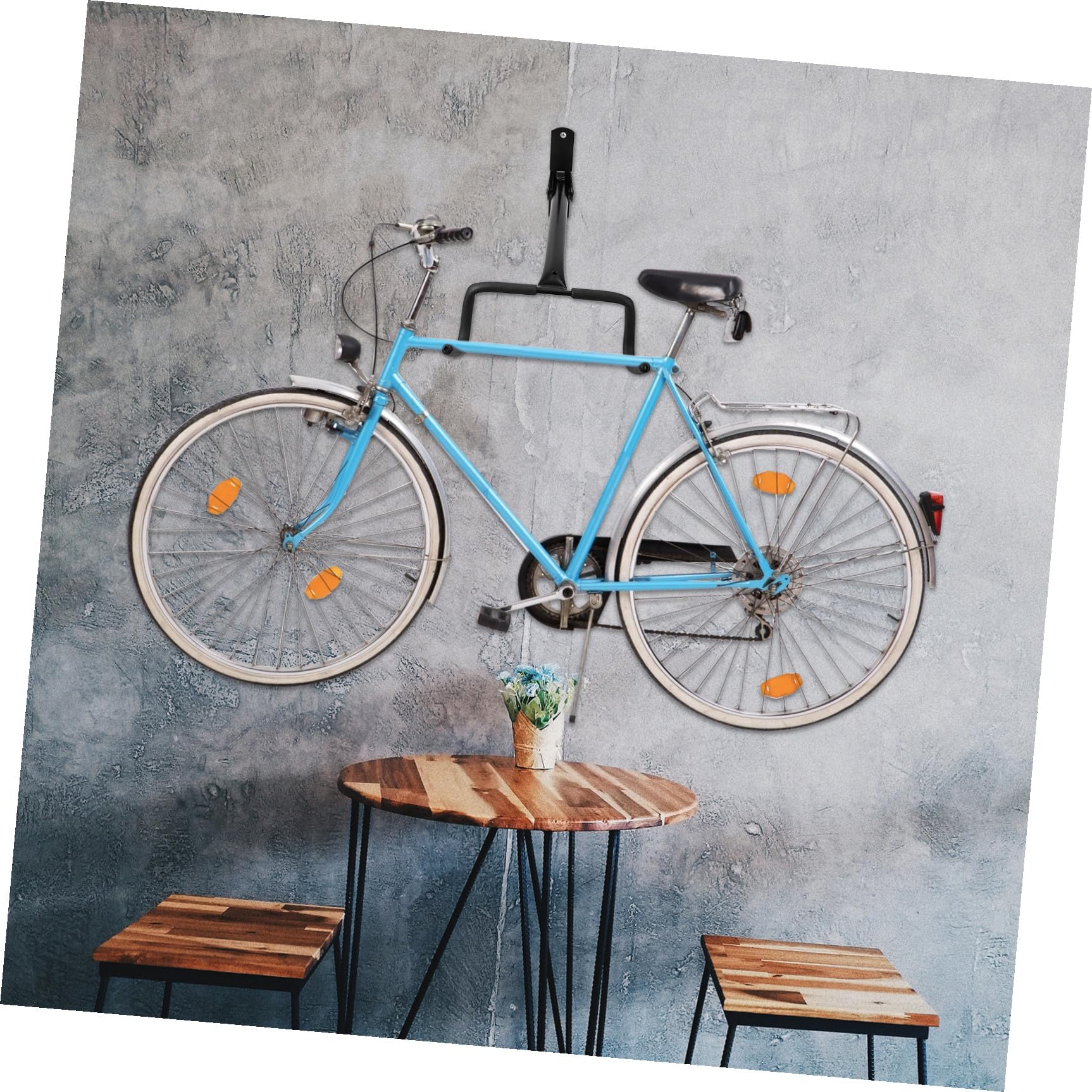 Homoyoyo Gancho para Colgar Bicicletas de Acero Negro, Soporte Plegable Gran Capacidad para Bici Plegable, Adecuado para Hogar y Tienda