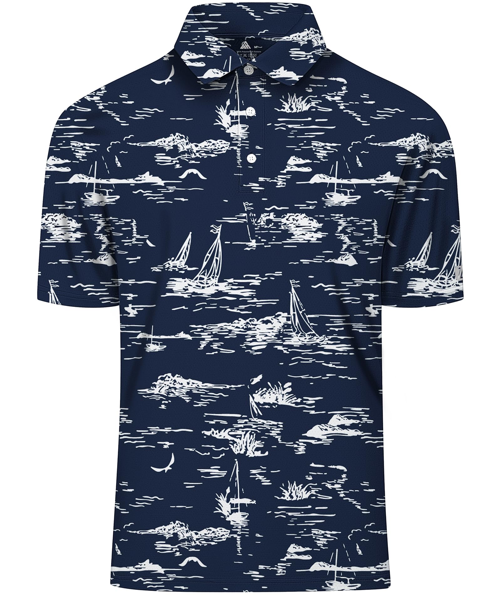 SwissWell Poloshirt Herren Kurzarm Golf Polo Shirt UPF50+ Atmungsaktiv Druck Polohemd Männer Schnelltrocknend Tennis Sommer Freizeit T-Shirt