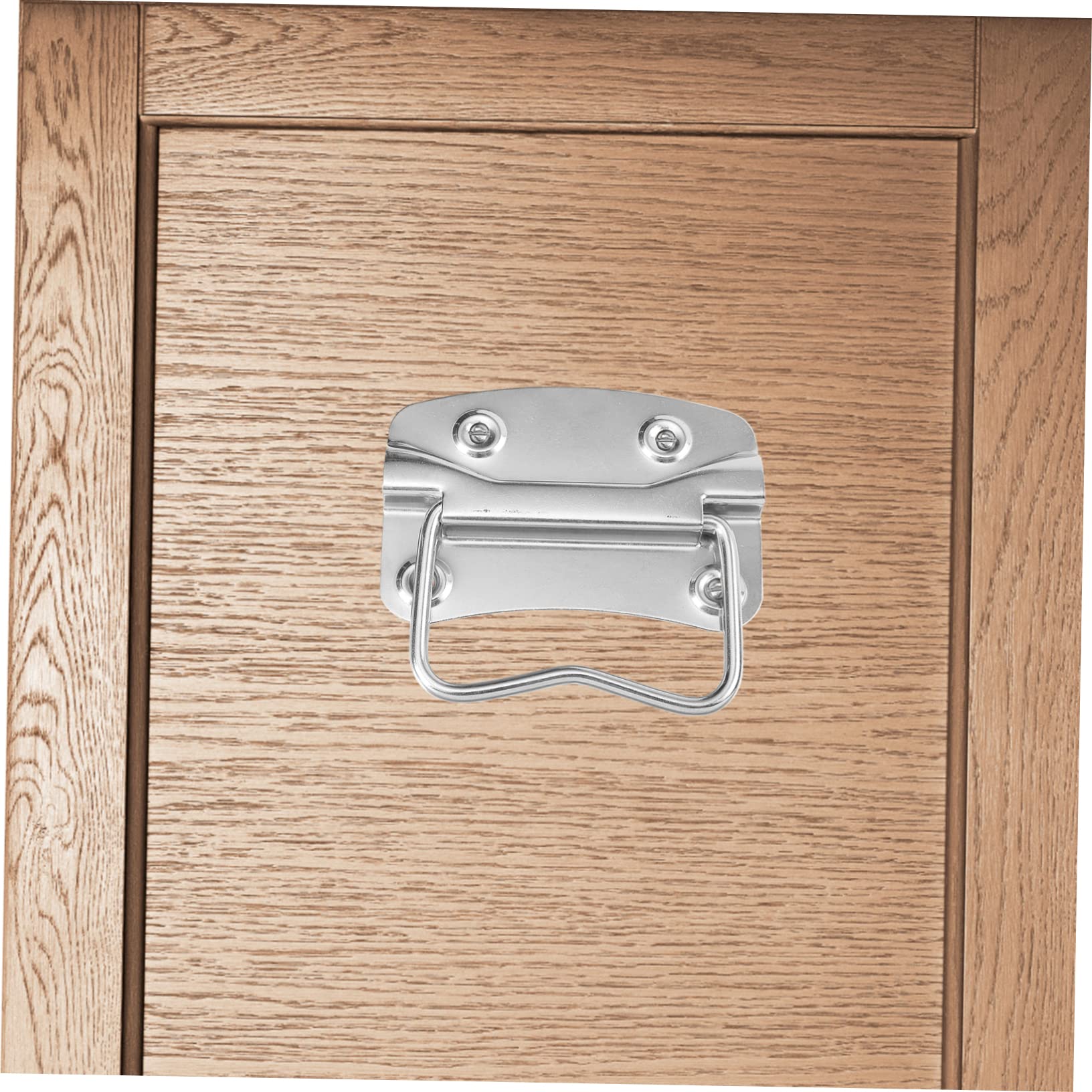 POPETPOP 2Pcs Stainless Steel Folding Pull Handle Handle for Toolbox Storage Cabinet and Flight Case Durable Resistant Design High Grade Finish Easy Installation