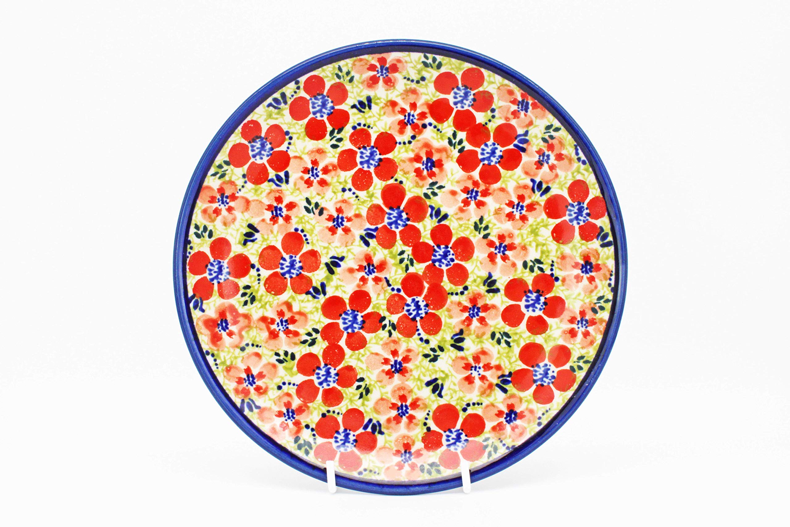 Ceramika Boleslawiec Handmade Polish Pottery Side/Dessert Plate (19.5cm) Holly Pattern