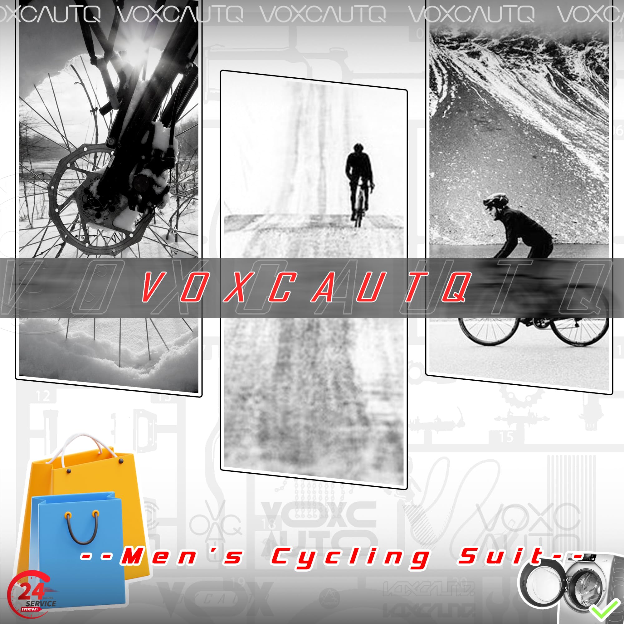 Vêtements Cyclisme Homme Hiver Tenue Cycliste en Polaire Thermique,Maillot Velo VTT Jersey Manche Longue,Ensemble Combinaisons de Cycling MTB Respirant+9D Coussin Gel