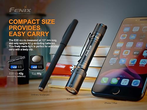 Miniatura 6 de Fenix Linterna táctica E20 V2 350 Lumen LED con dos pilas alcalinas AA EdisonBright