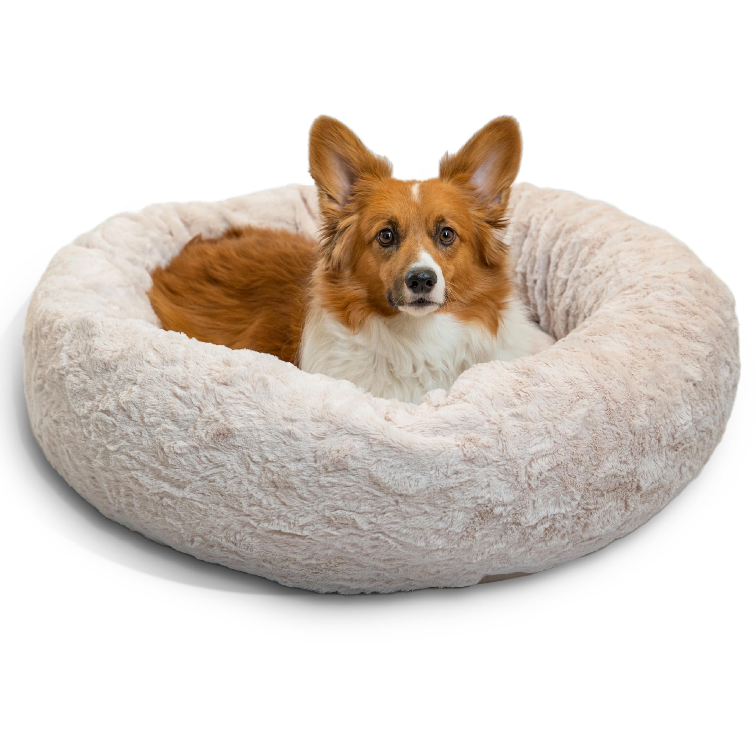 Best Friends by Sheri Donut Dog Bed in Oyster Lux