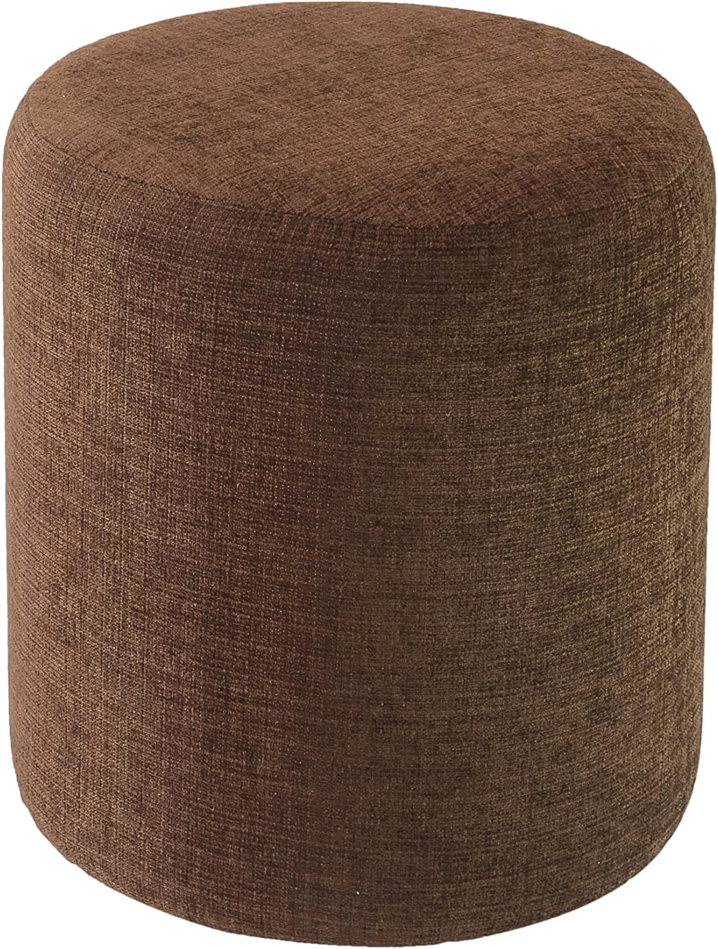 Siwa Style Barrel Round Coffee Brown Pouffe-15 Inch Diameter-17 Inch Height -30469