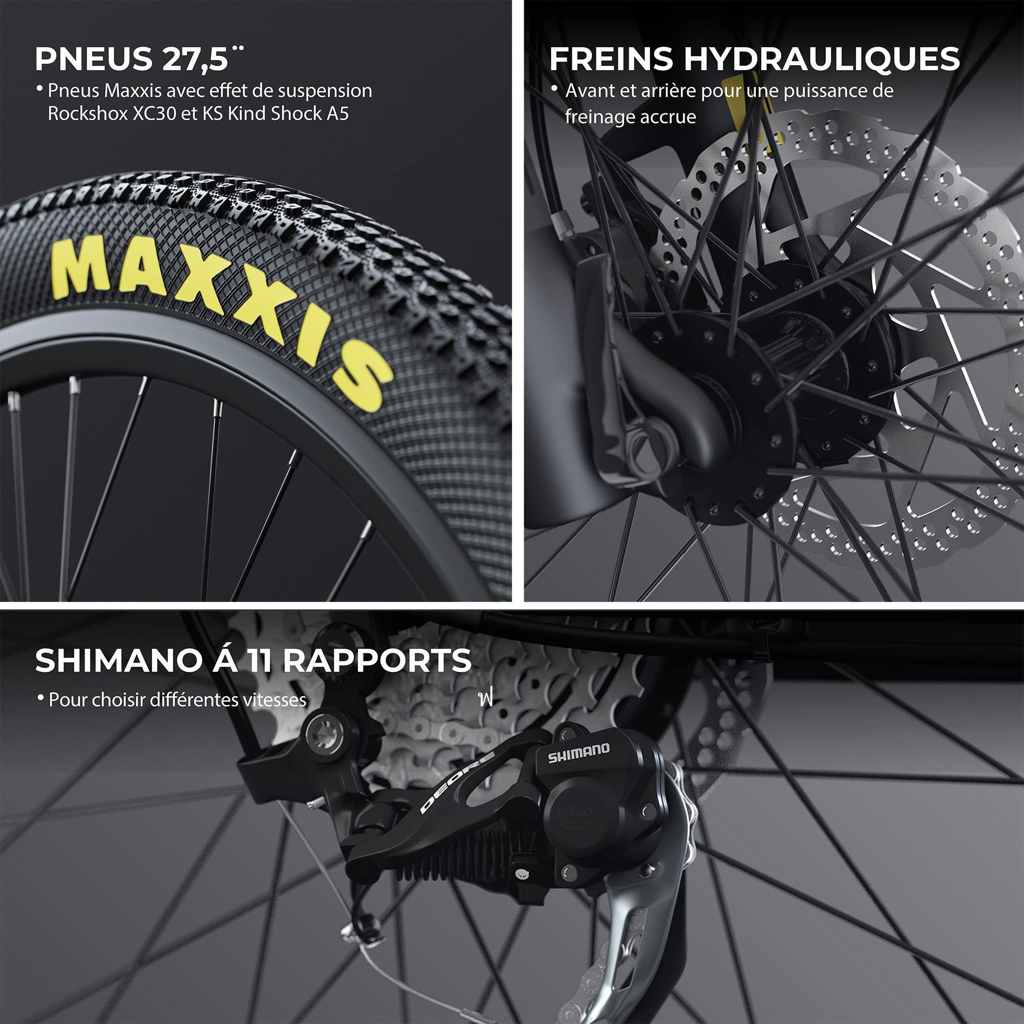 LEGEND EBIKES Etna, Vélo Électrique Pliable Montagne Batterie Amovible 36V 14Ah, 250W, VTT Electrique 11 Vitesses, 25km/h Vélo Électrique Roues 27,5" Vélos Électriques Freins Hydrauliques, Argent