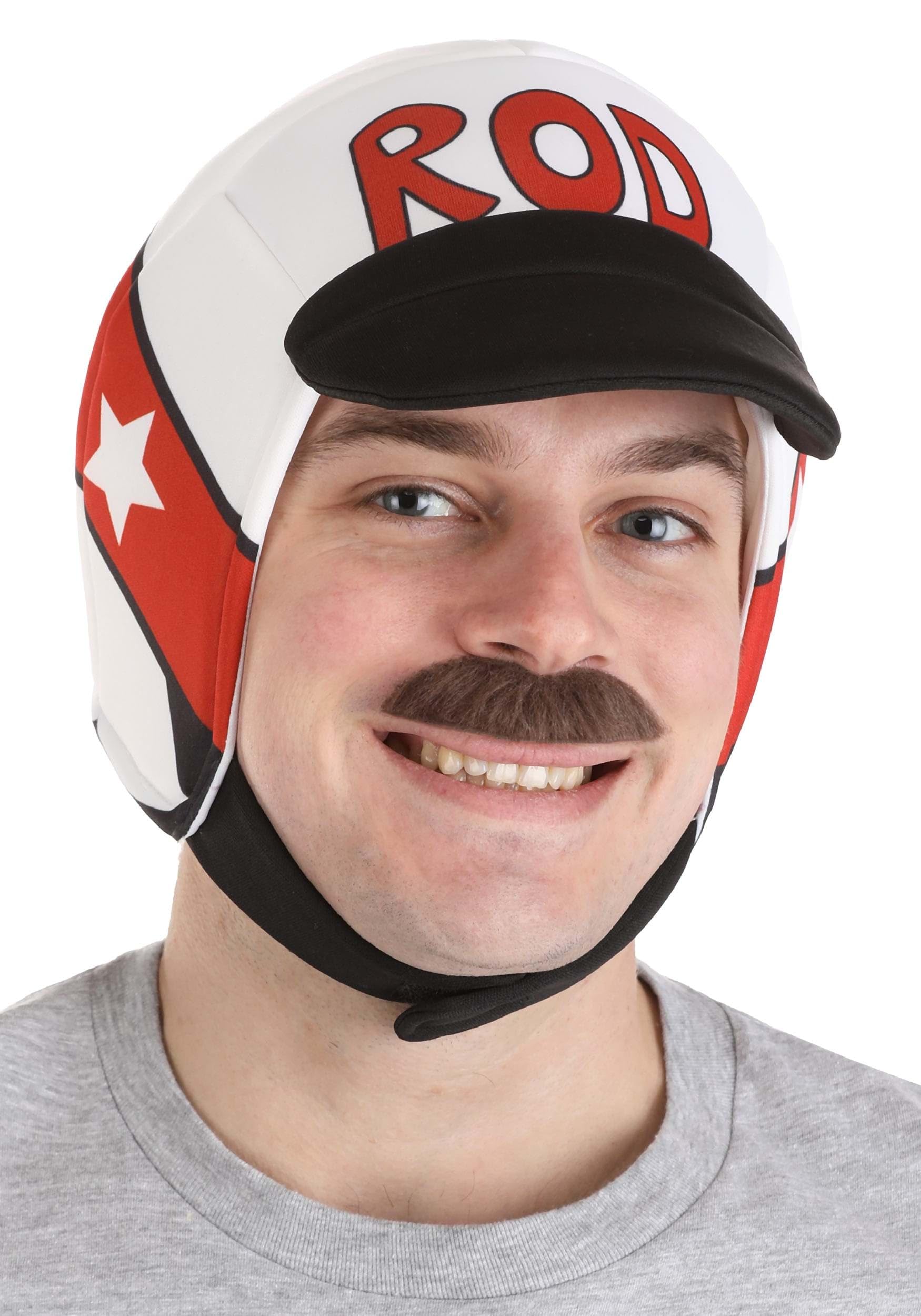 Embrace the Action: Hot Rod Men's Hero Helmet & Moustache Costume Kit for Thrilling Adventures