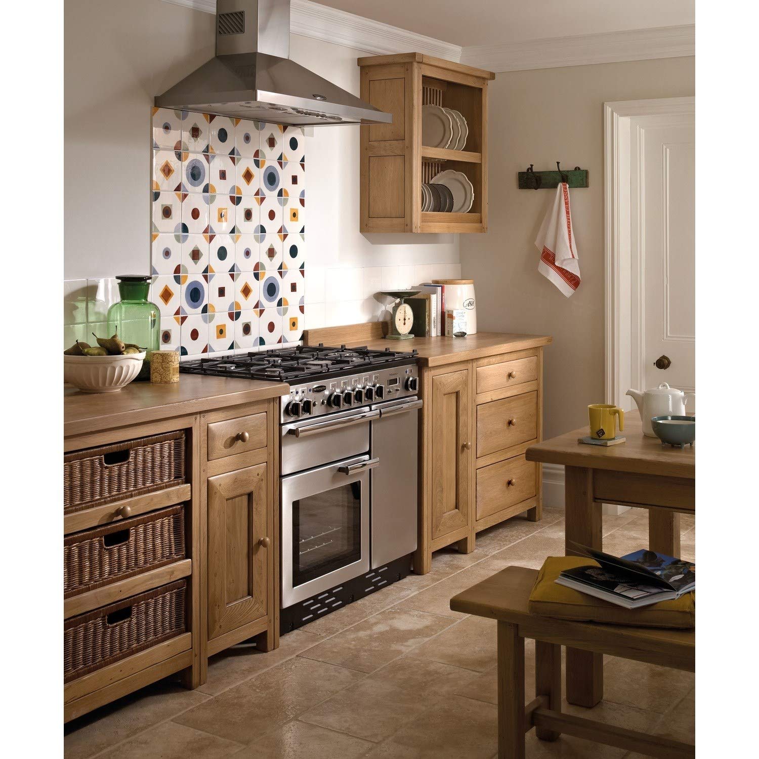 Rangemaster PROP90DFFSS/C Freestanding Range Cooker, Two Fan Ovens, AA Rated, 5 Burner Gas Hob, Stainless Steel — view 10