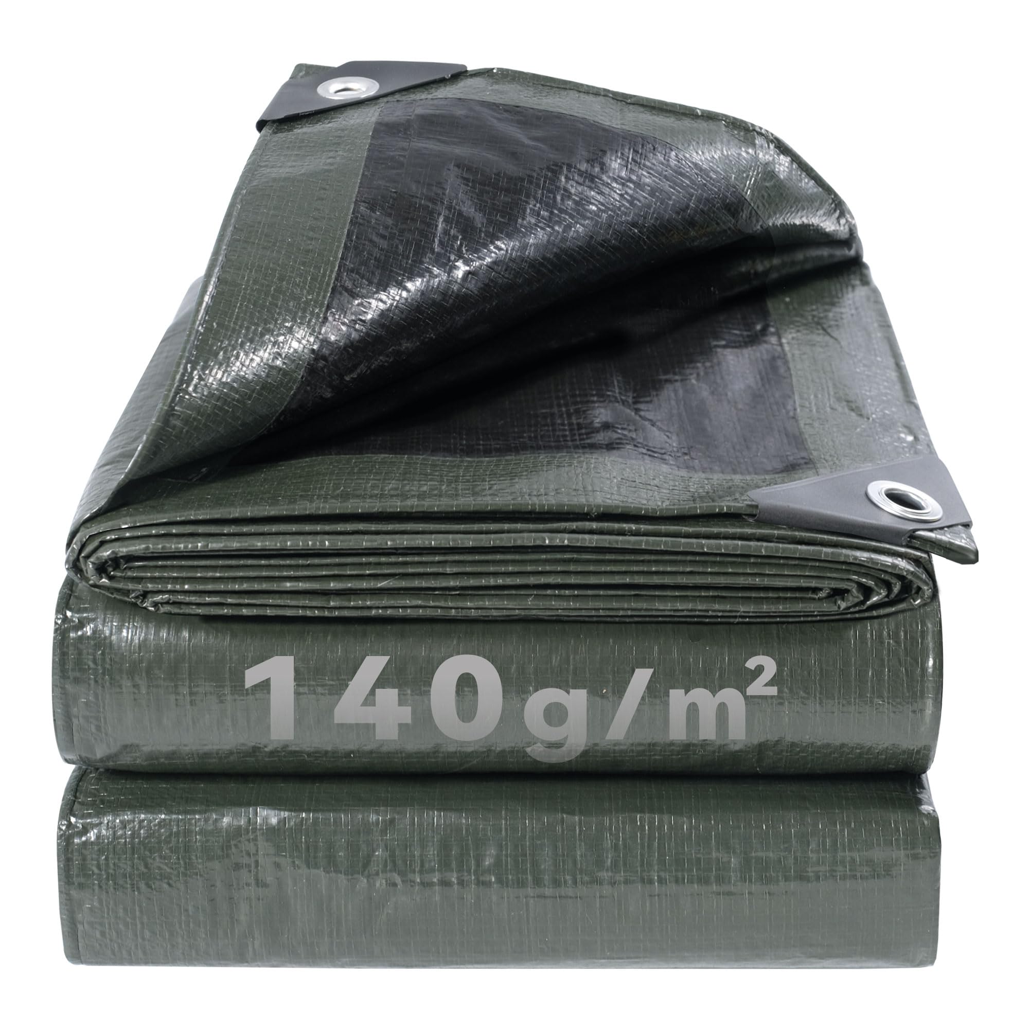 Telo Telone 2x3m telo impermeabile esterno，140g/㎡ telone Resistente Anti-UV Anti-Rottura Telo Fondale con Occhielli Rinforzati,Copertura Multiuso per Campeggio Piscina Tetto Auto Mobili Patio