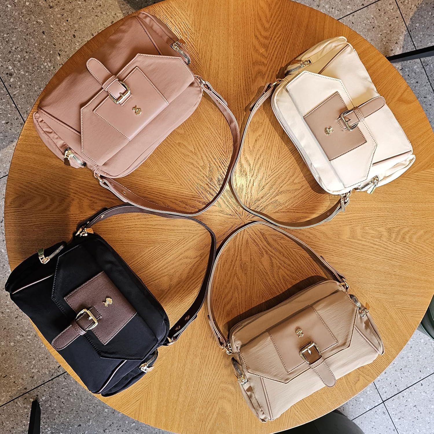 ESVAN Crossbody Bags for Women, Fashion Purses for Women Handbags Shoulder Bag with 2 Detachable Strap