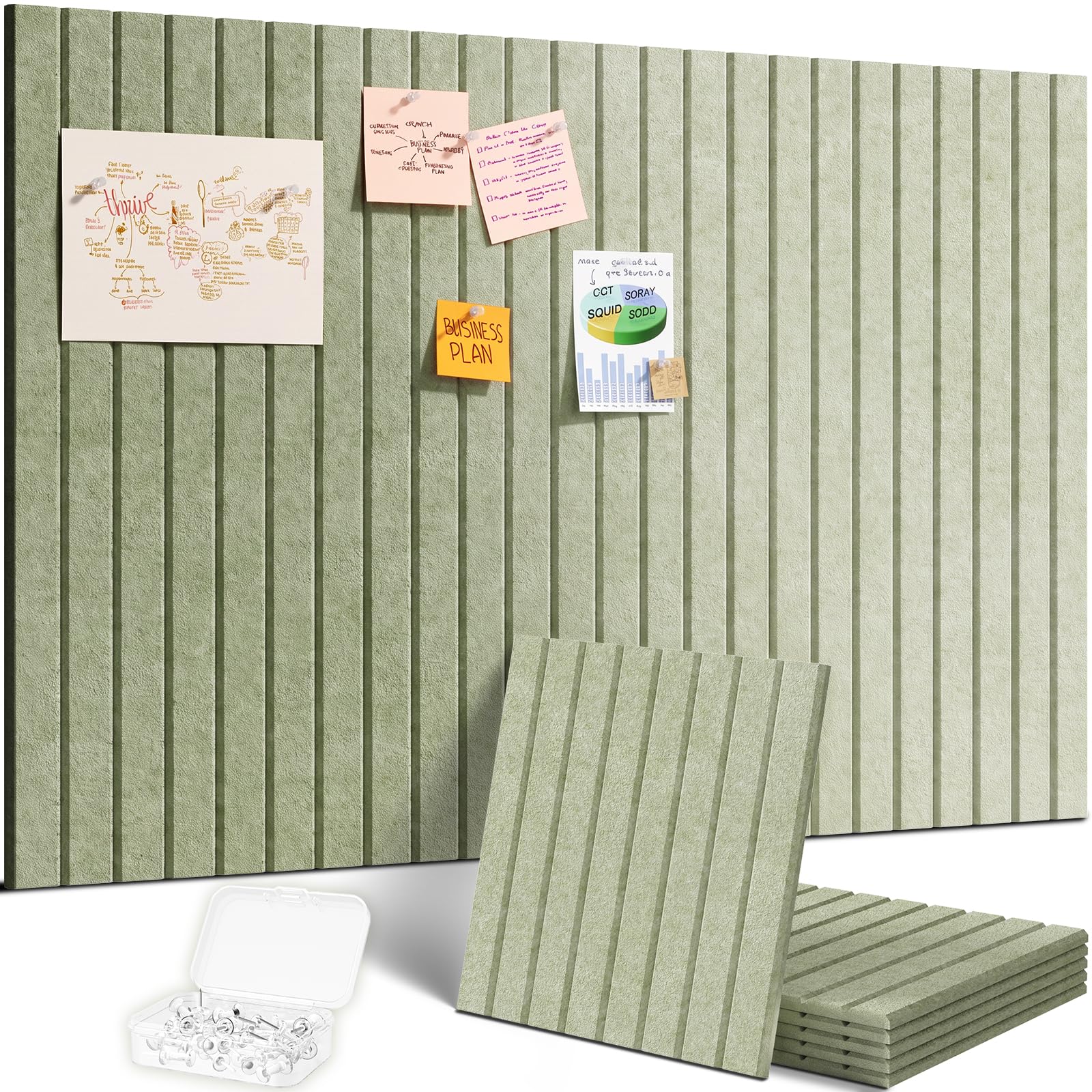 Lifewit 90 x 60 cm Pizarra de fieltro autoadhesiva, paquete de 6 pizarras de corcho alternativas, tablero de visión dec…