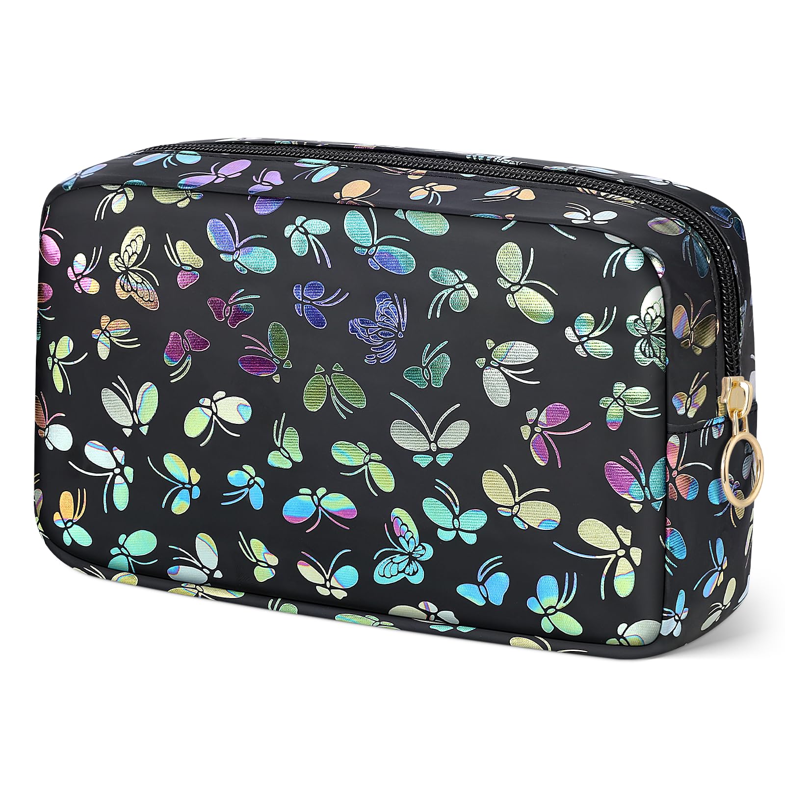 Likesing Period Bag Pouch, Leather Tampon Holder for Purse-Butterfly Black