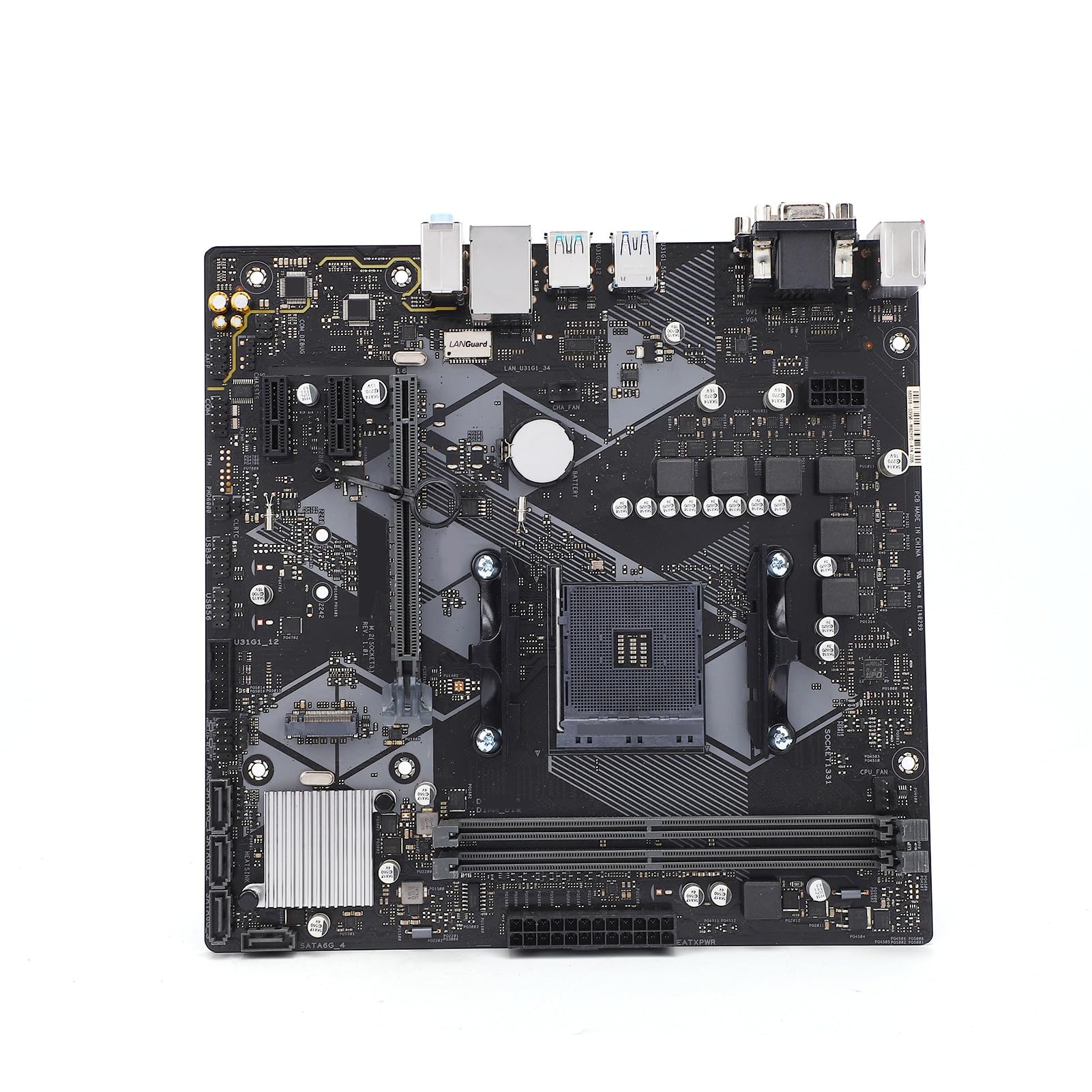 Mingzhe Płyta Główna AM4 do Komputera PC Płyta Główna do Komputera Stacjonarnego Obsługuje Procesory Ryzen Athlon od 1. 5. Generacji 64 GB DDR4 4400(OC) 6-fazowa + Wi-fi